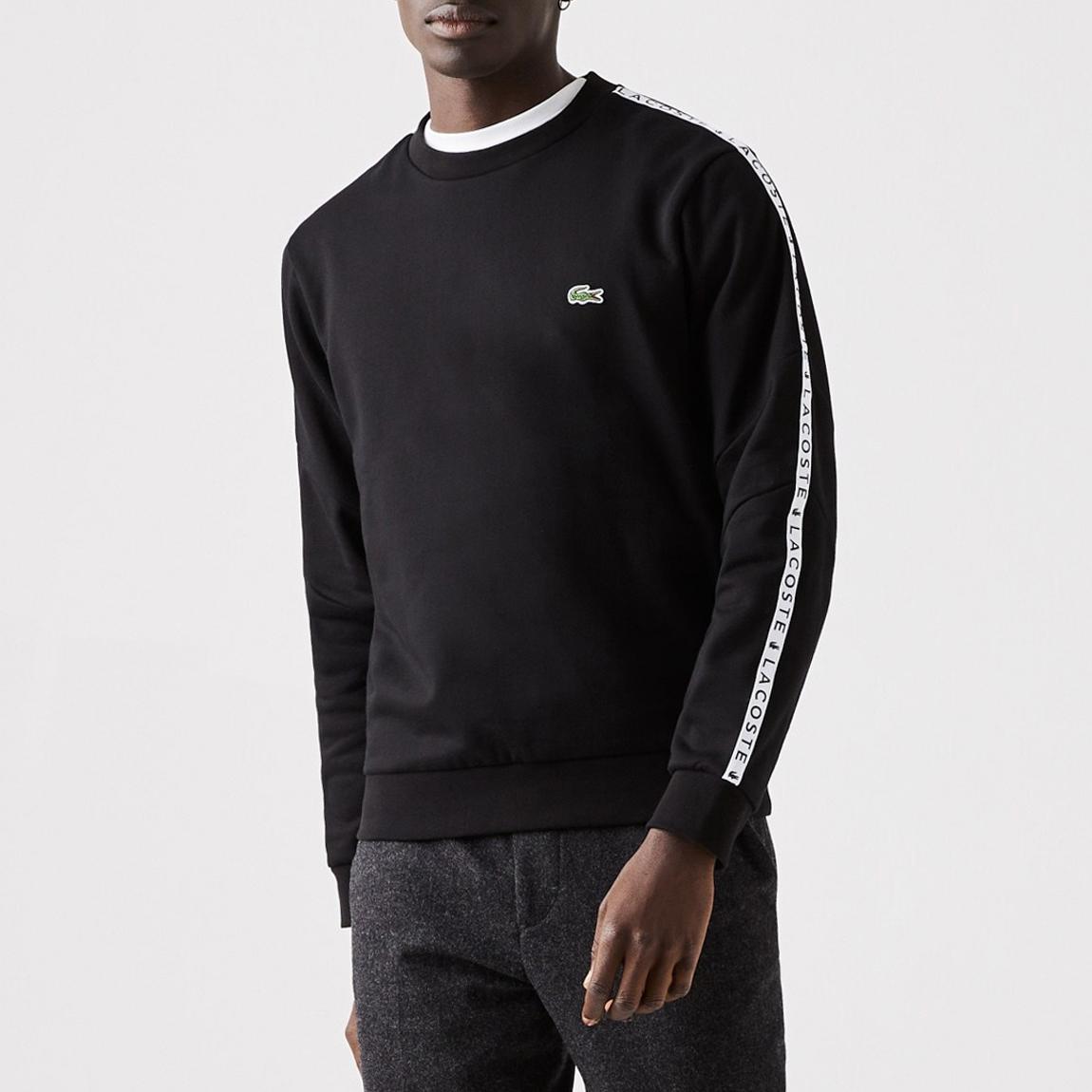 Black Branded Tiping Cotton Blend Sweatshirt main product photo