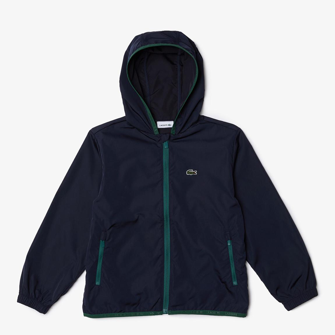 Kid Boy's Navy Contrast Trims Zipped Jacket main product photo