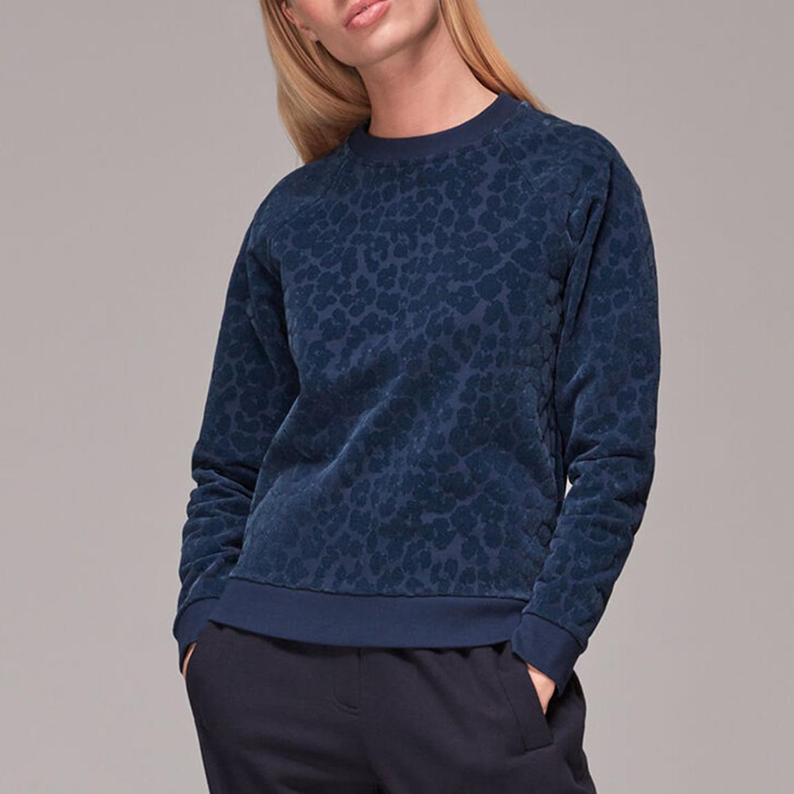 Navy Animal Print Sweatshirt main product photo