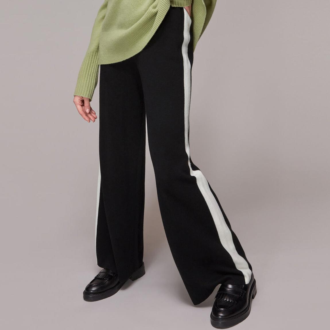 Black Side Stripe Wide Leg Trousers main product photo