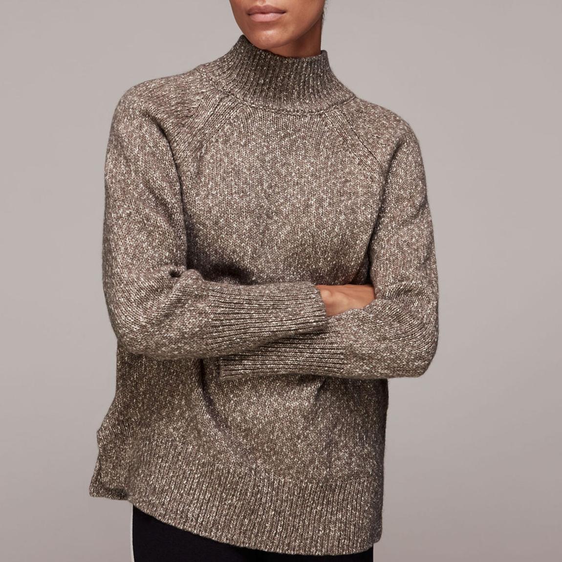 Mocha Flecked Cotton Blend Jumper main product photo