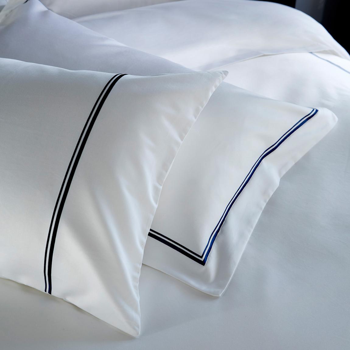 Double Cord 800TC Pair of Housewife Pillowcases, Navy main product photo