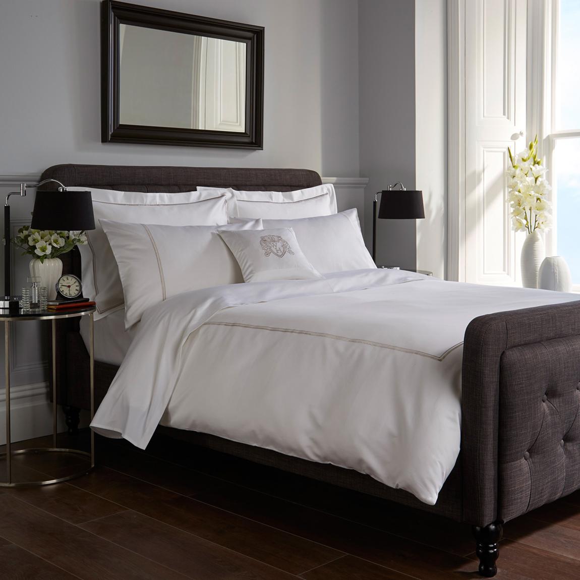 Double Cord 800TC Superking Duvet Cover, Grey main product photo