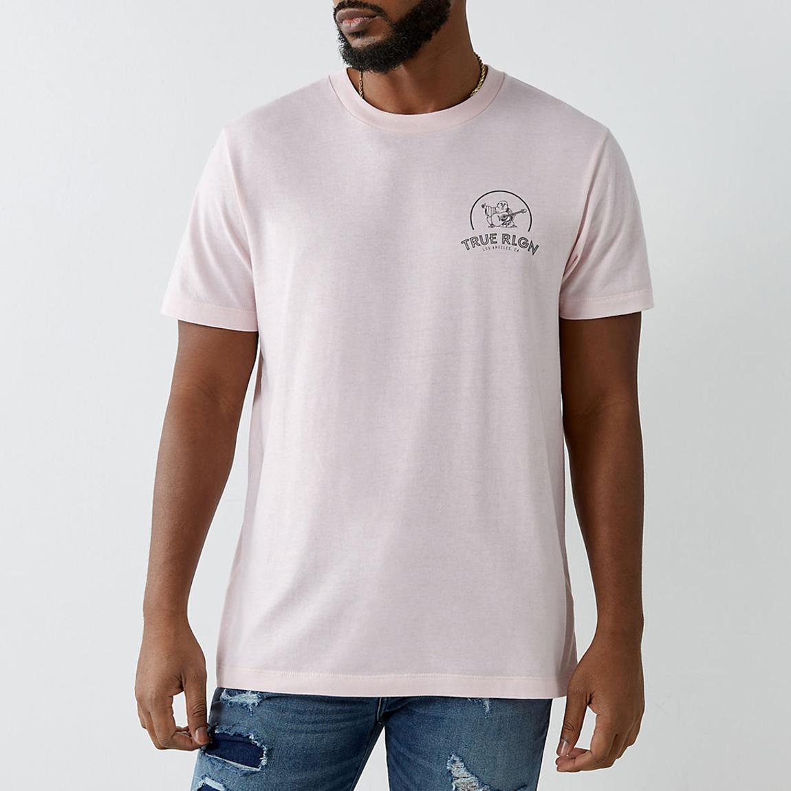 Pale Pink Graphic Logo Cotton Blend T-Shirt main product photo