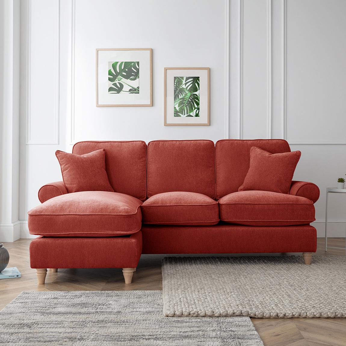 The Bromfield Left Hand Chaise Sofa, Manhattan Apricot main product photo