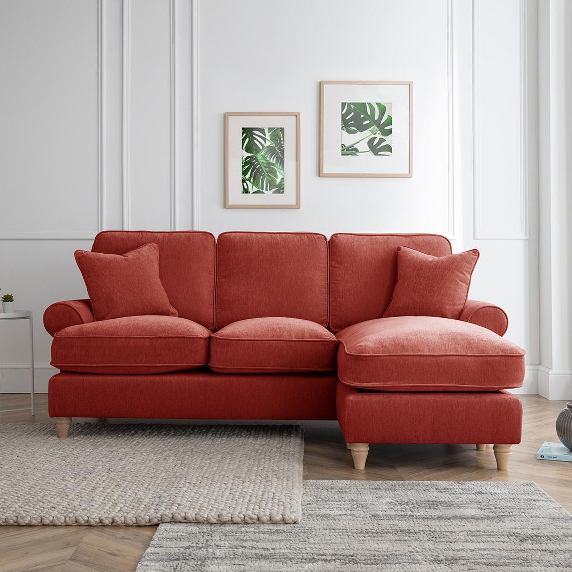 The Bromfield Right Hand Chaise Sofa, Manhattan Apricot main product photo