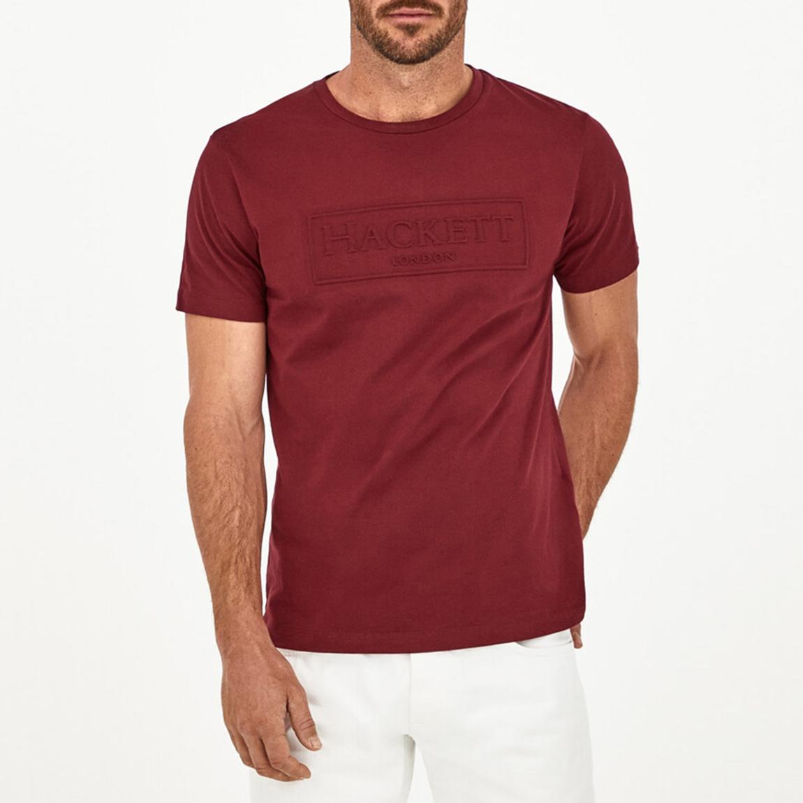 Red Embossed Cotton T-Shirt main product photo