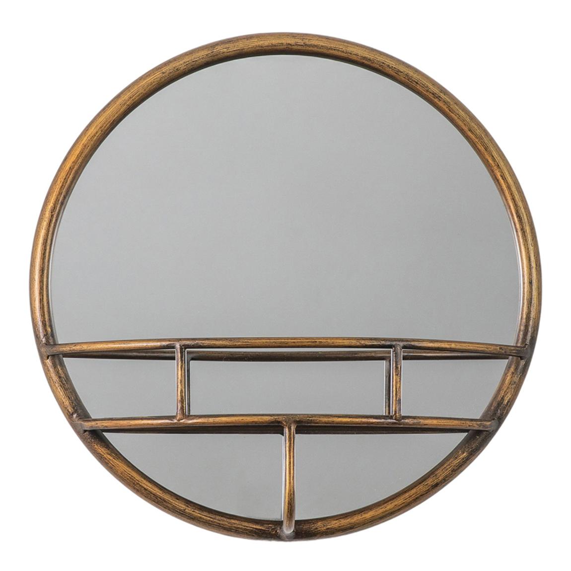 Reedley Round Mirror, Bronze main product photo