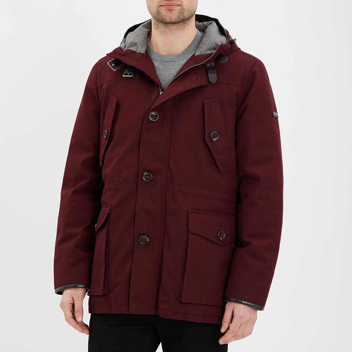 Burgundy Hooded Parka Jacket main product photo