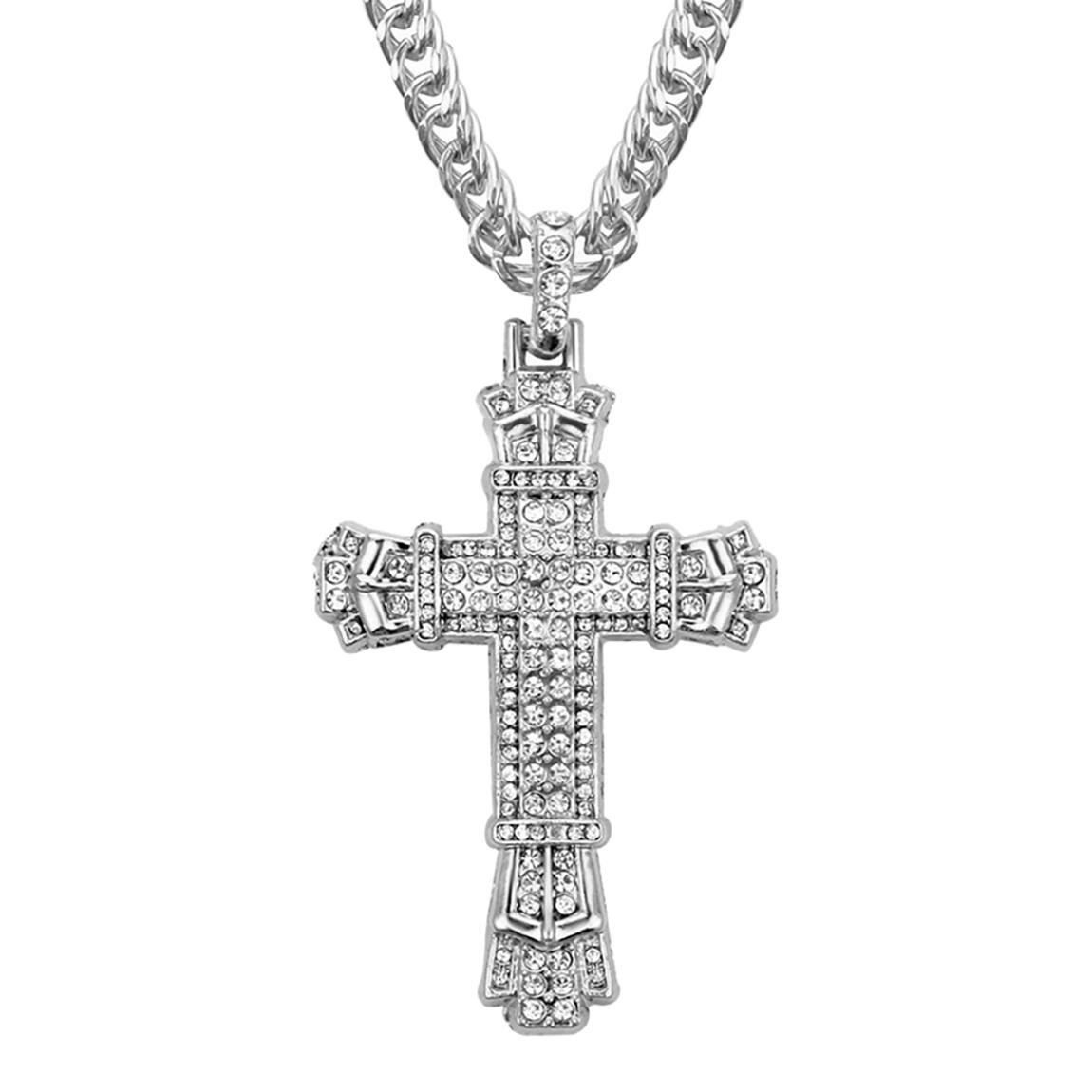 Silver Zircon Cross Necklace main product photo