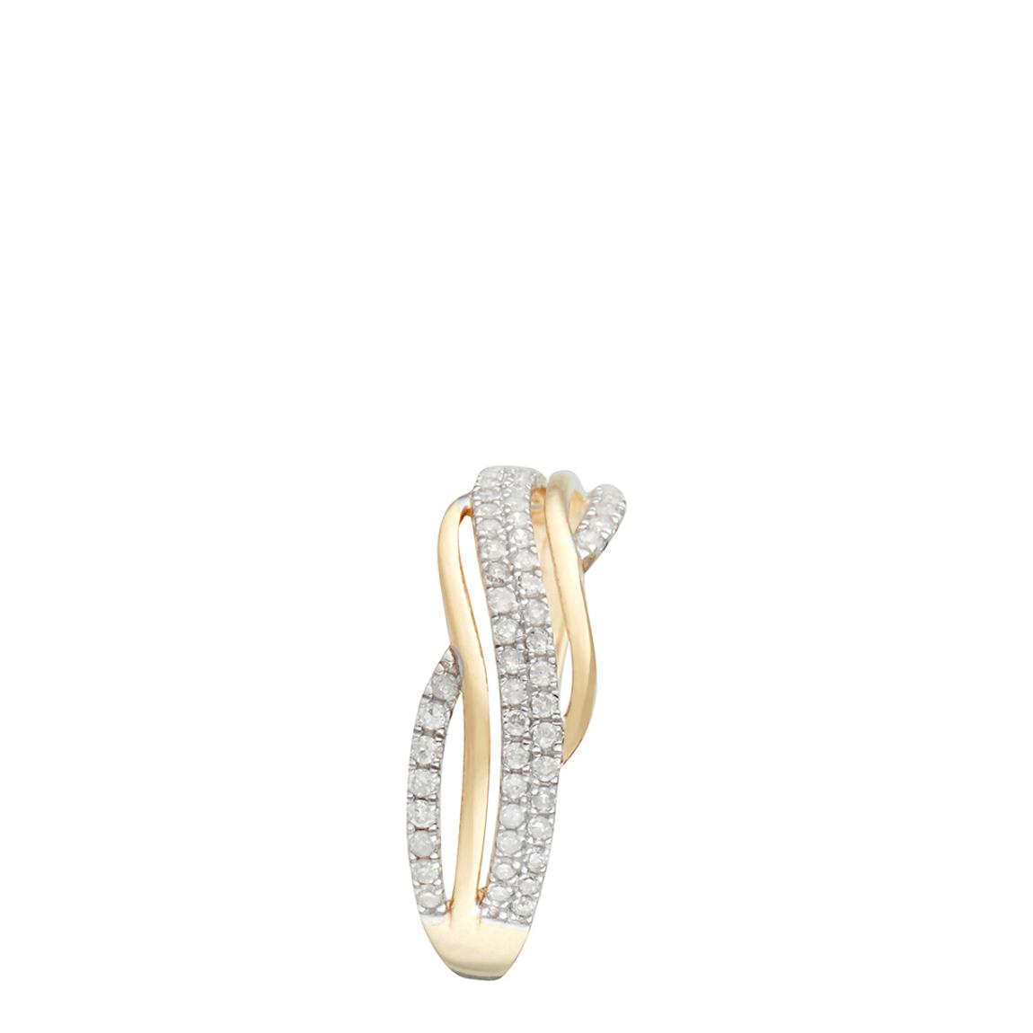Yellow Gold Diamond Swirl Ring main product photo