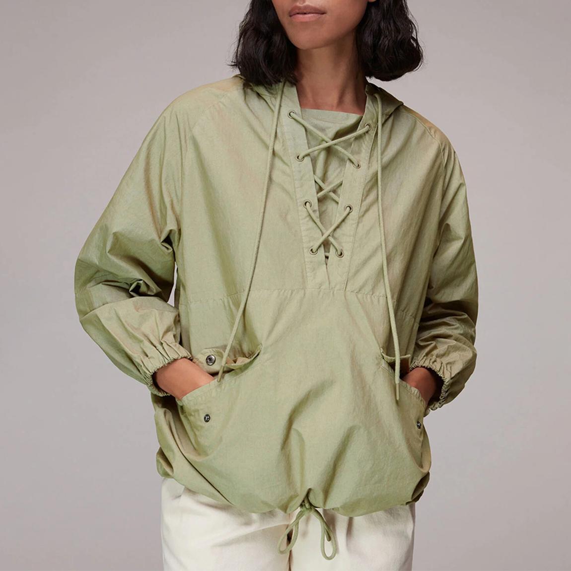 Green Lottie Tie Neck Windbreaker Jacket main product photo