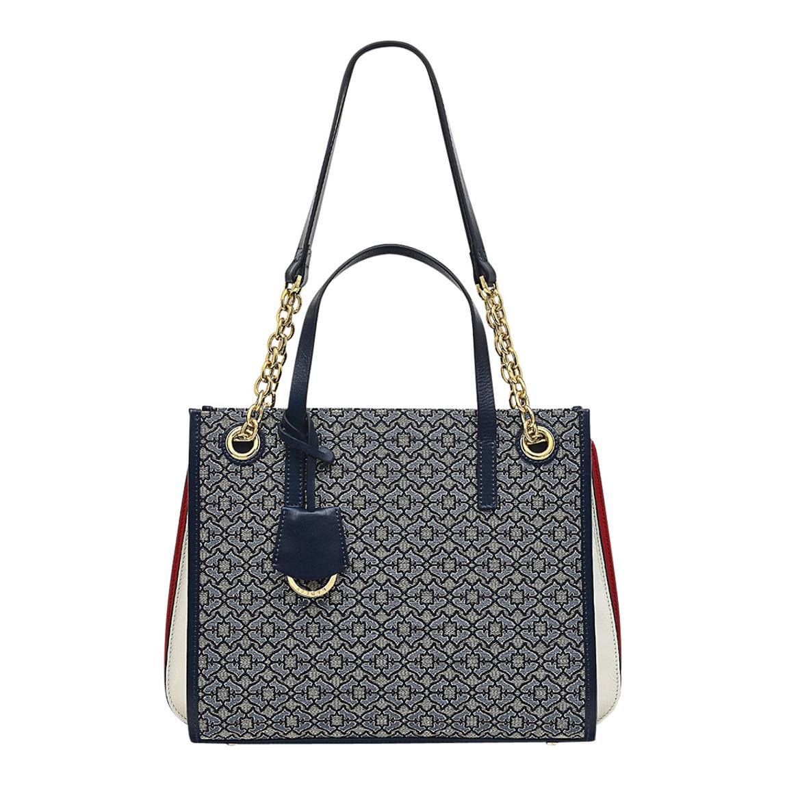 Blue Mount Street Heirl Jacquard Zip Top Medium Grab main product photo
