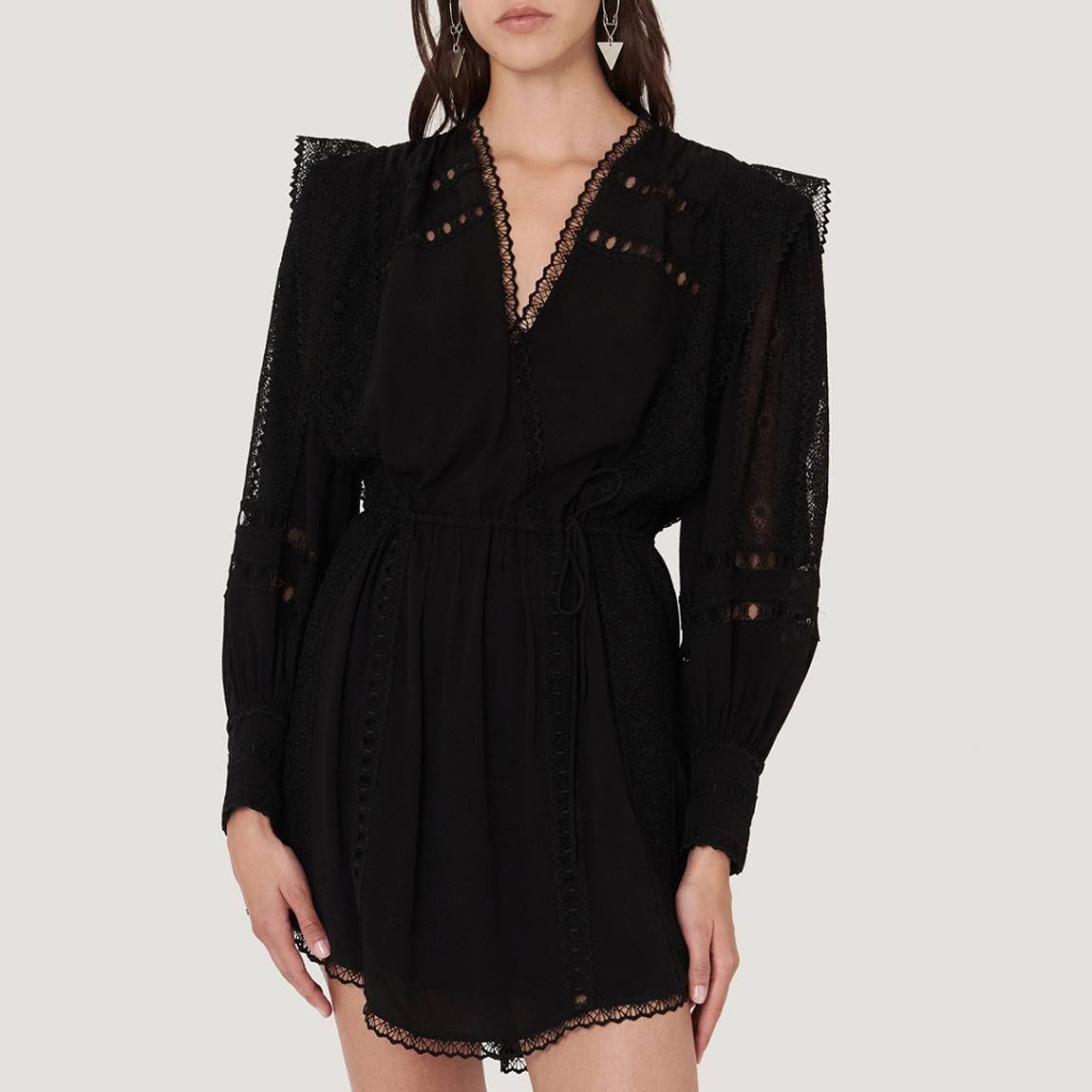 silk black tie wedding guest dress ENA Pelly II CASSIE Tee Dress main image 0