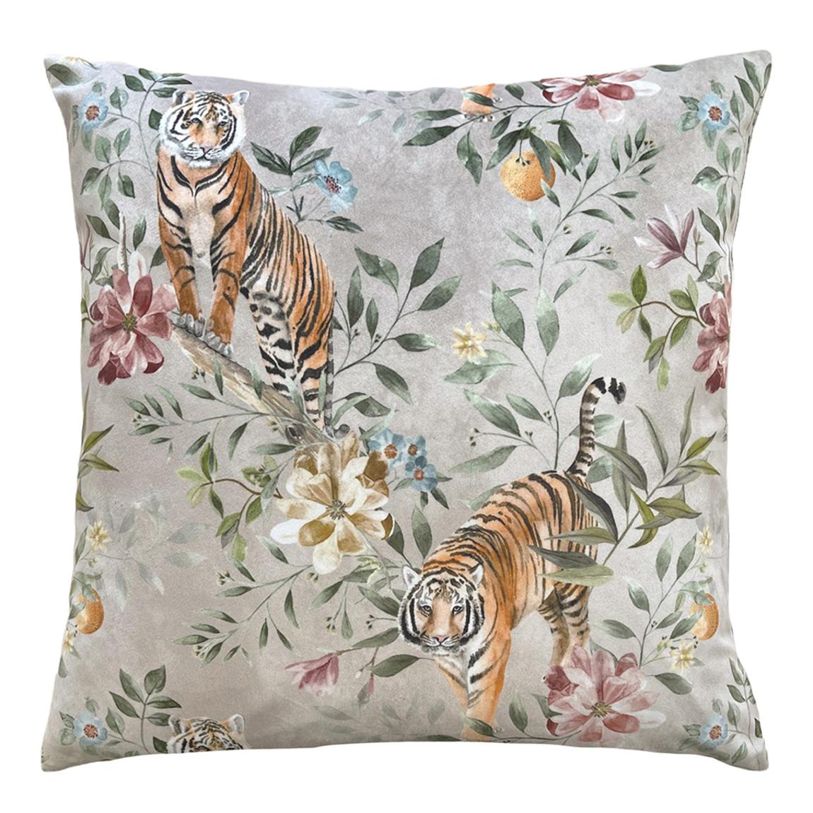 Orient Tiger Repeat 43x43cm Cushion, Taupe main product photo