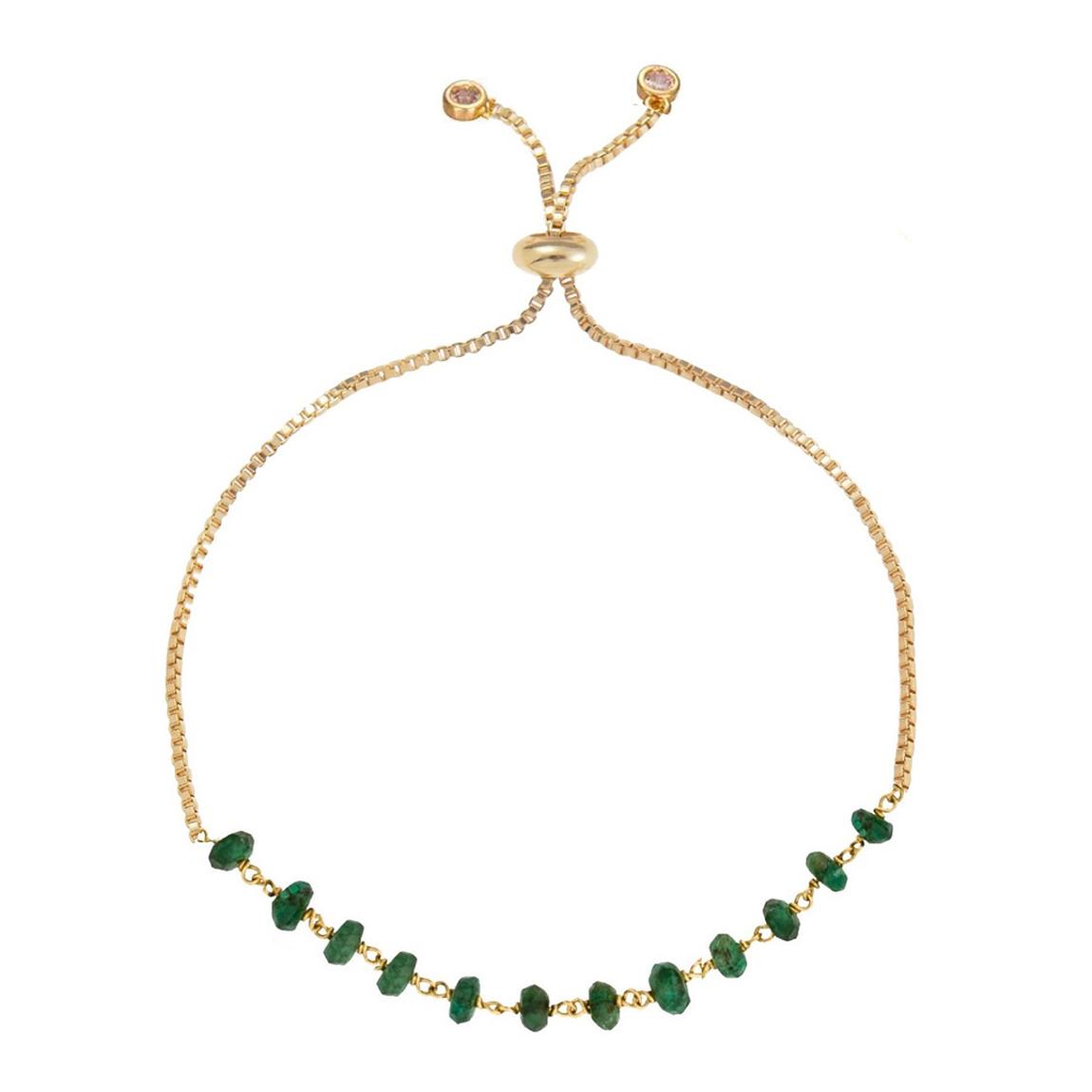 18K Gold Emerald Bracelet main product photo