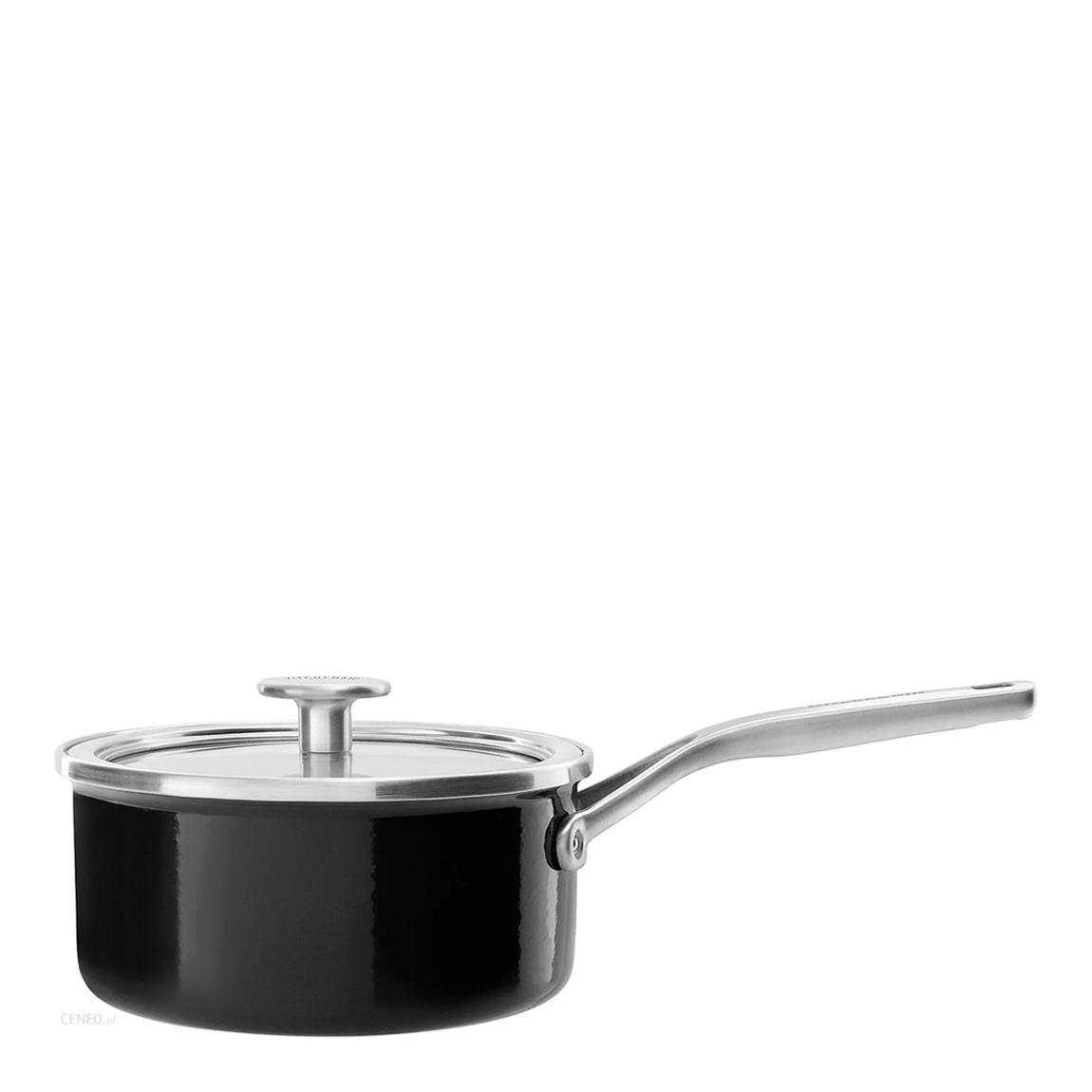 Onyx Black Core Enamel SaucePan, 18cm/2L main product photo