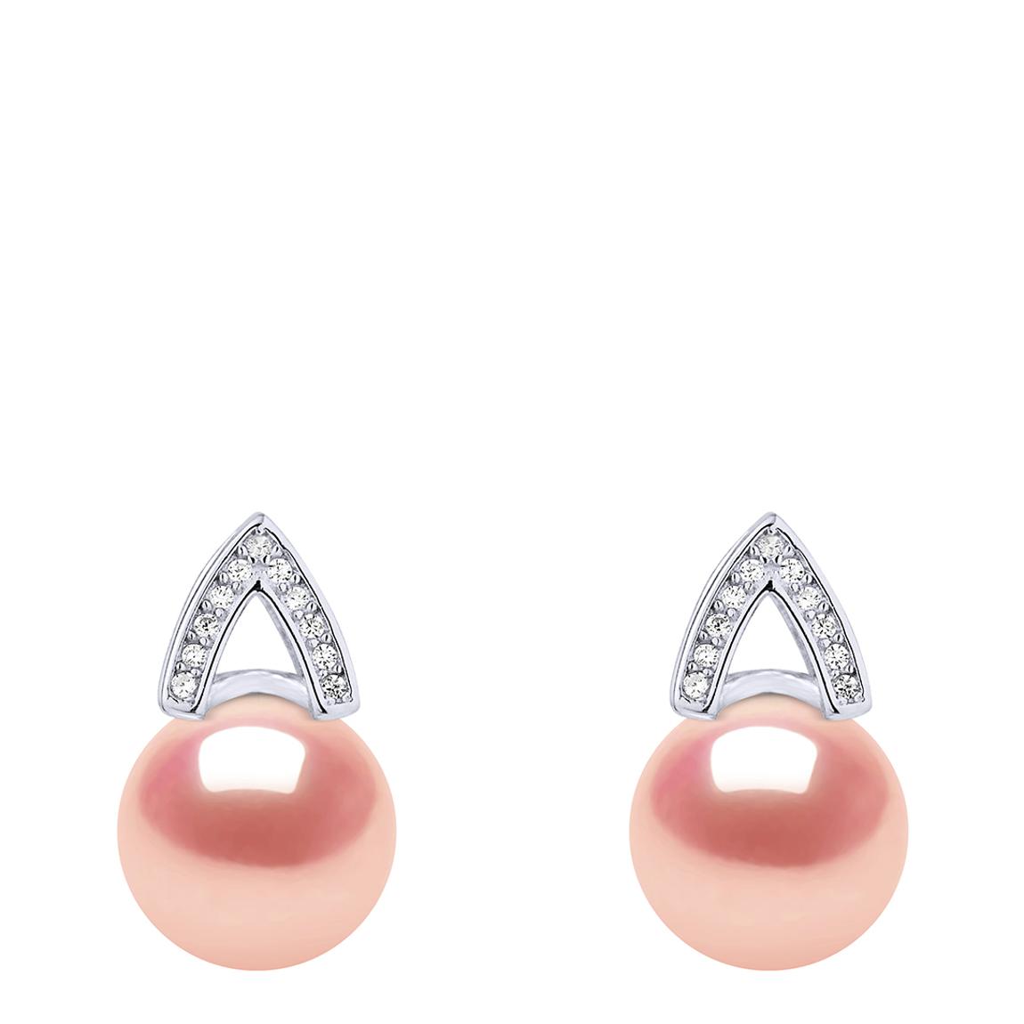 Natural Pink Freshwater Pearl Buttons 10-11mm Earrings main product photo