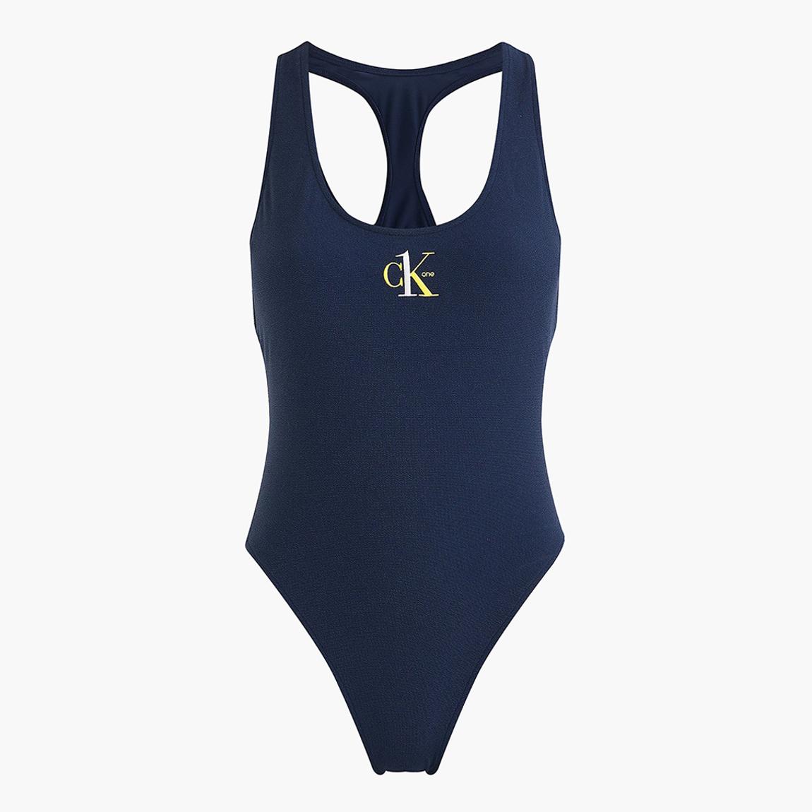 Navy Racer Back Swimsuit main product photo
