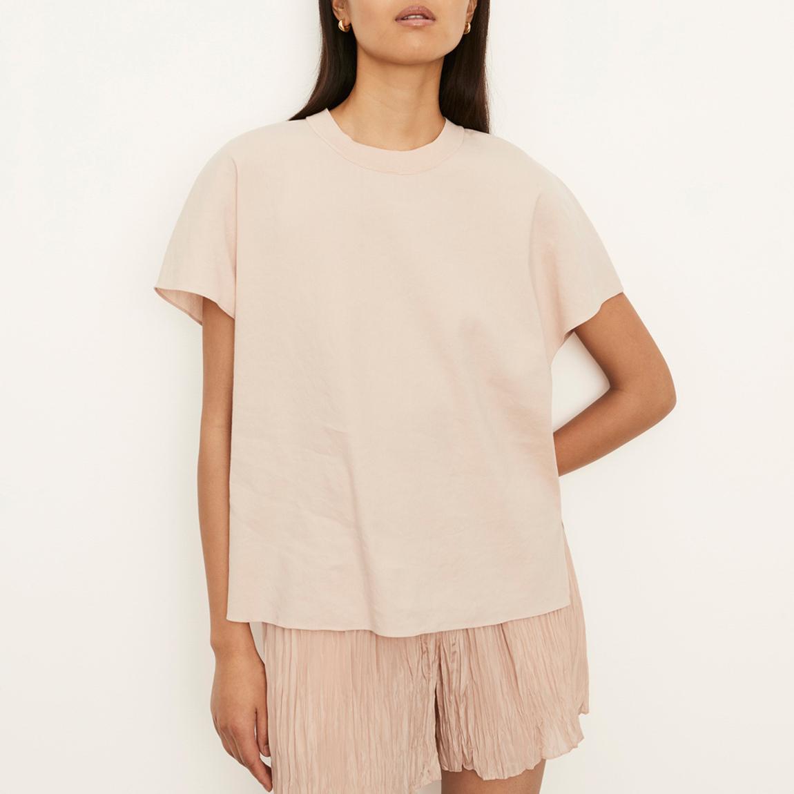Blush Flutter Linen Blend Blouse main product photo