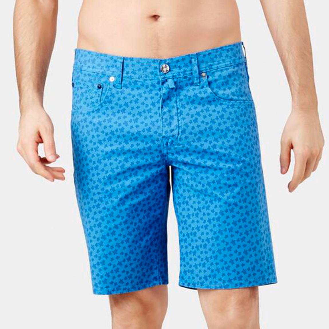 Blue Bermuda Garonne Cotton Shorts main product photo