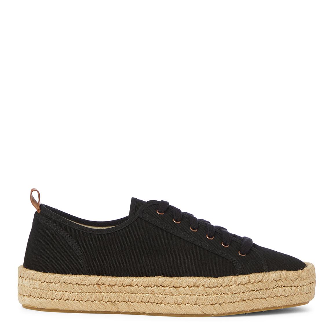 Black Canvas Espadrille Trainers main product photo