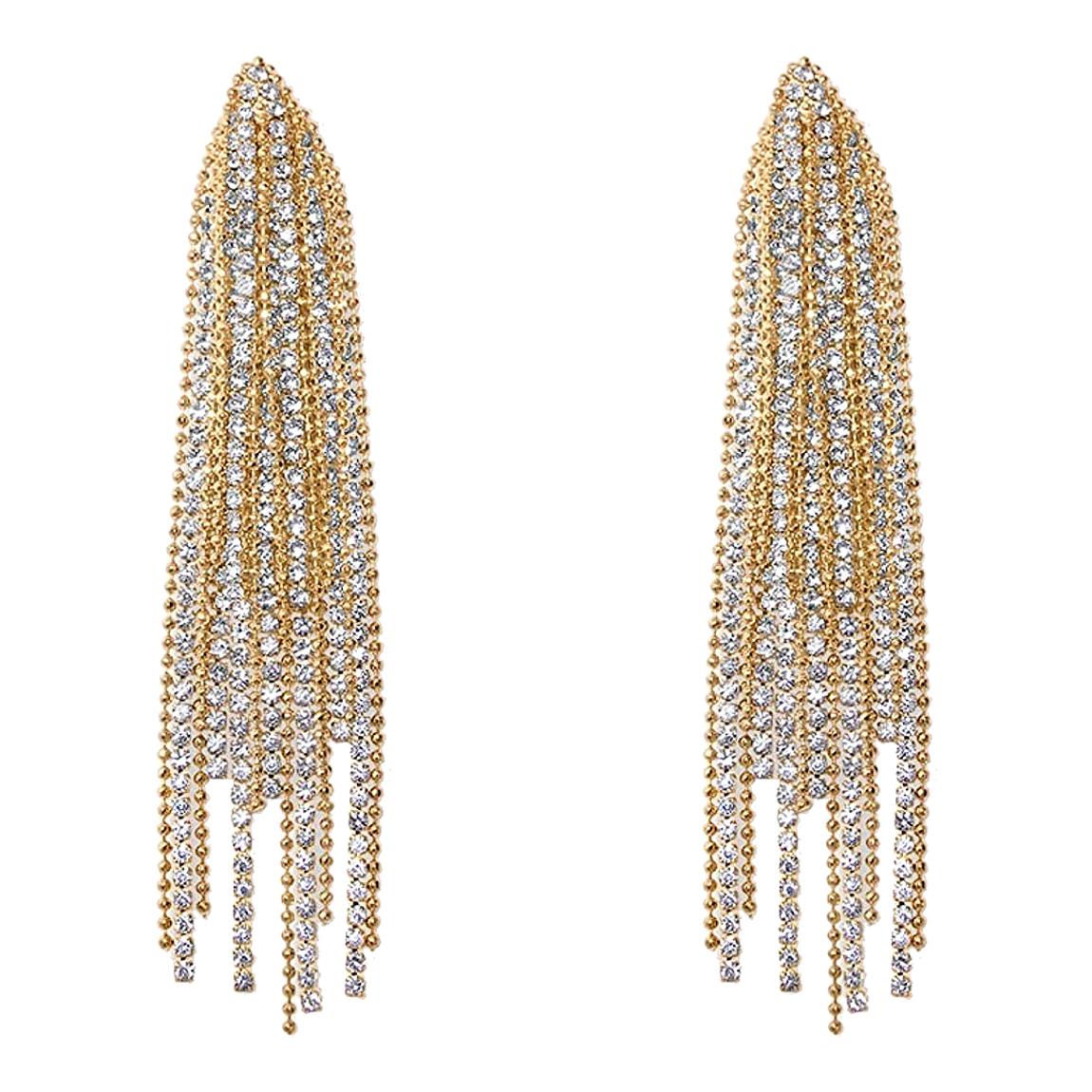 18K Gold Chandelier Statement Earrings main product photo
