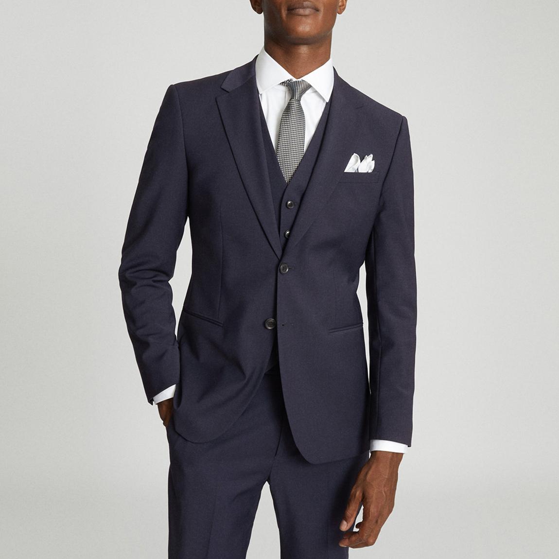 Navy Hope Single Breasted Wool Blend Jacket main product photo