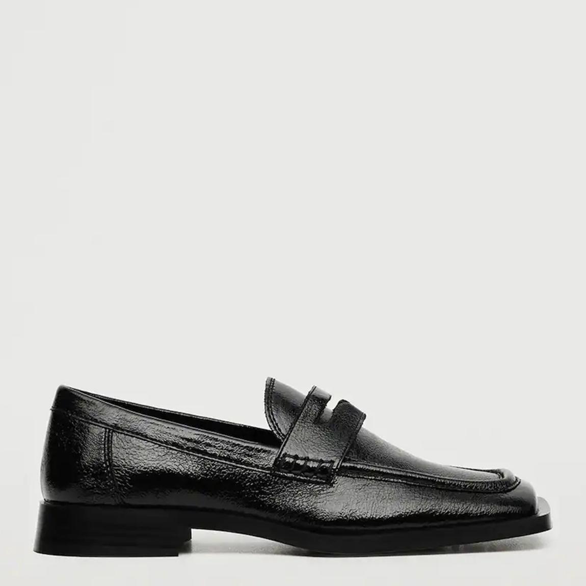 Mango Black Square Loafers - BrandAlley