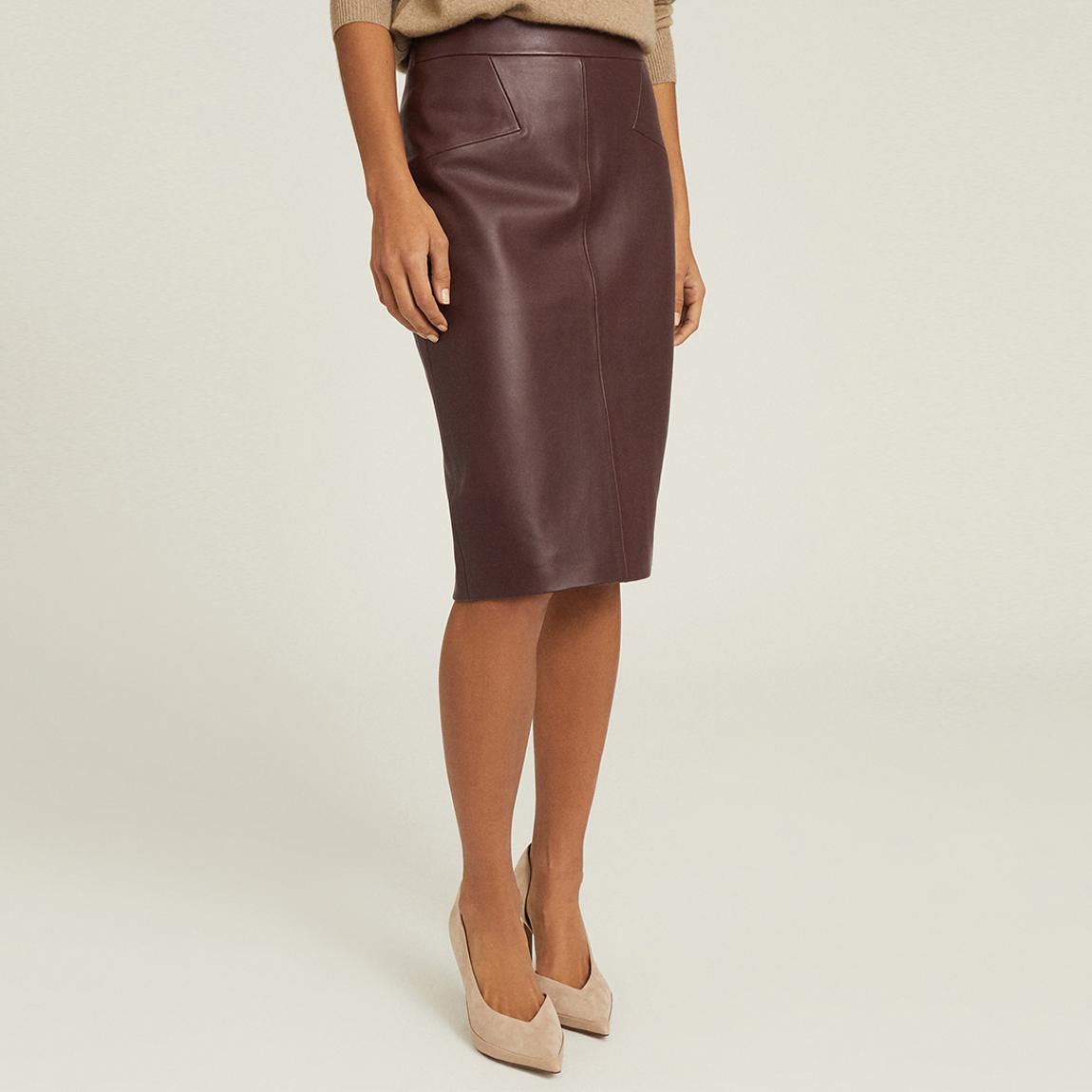 Berry Reagan Leather Pencil Skirt main product photo