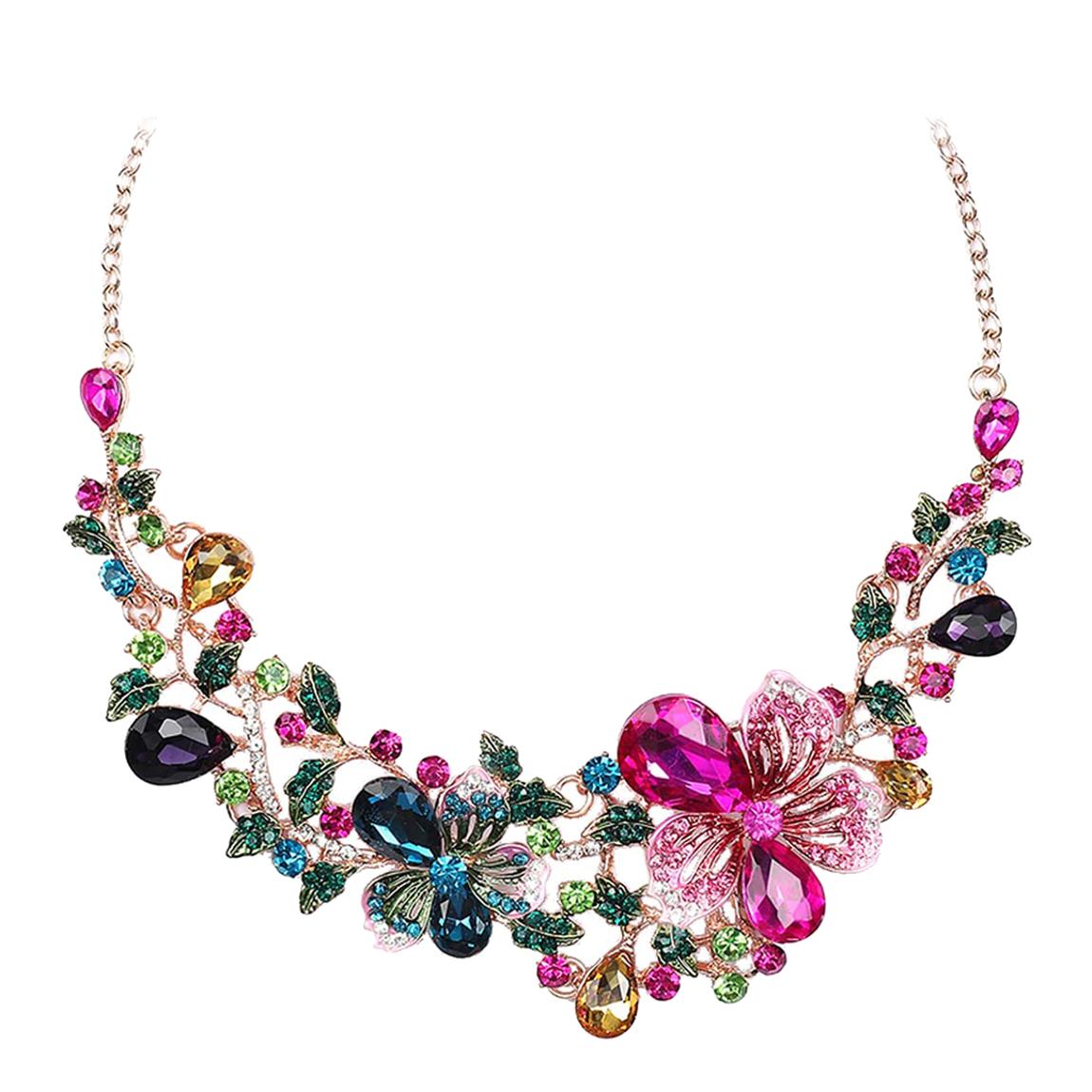 18K Gold Multi Colour Bouquet Necklace main product photo