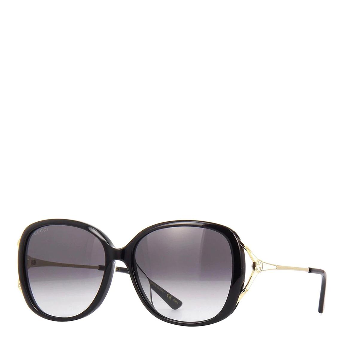 Women's Black/Gold Gucci Sunglasses 58mm main product photo