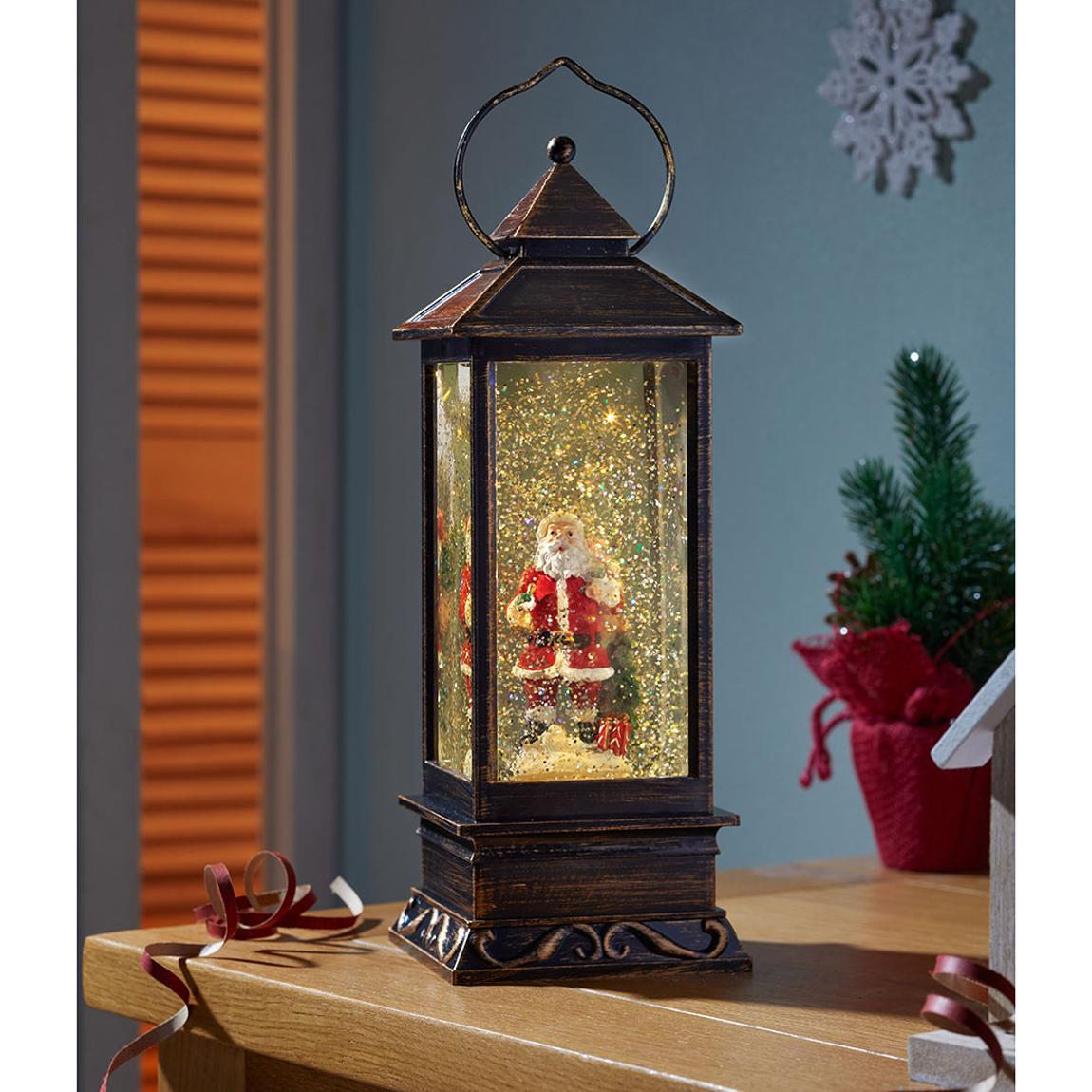 Snow Swirl Santa Lantern main product photo