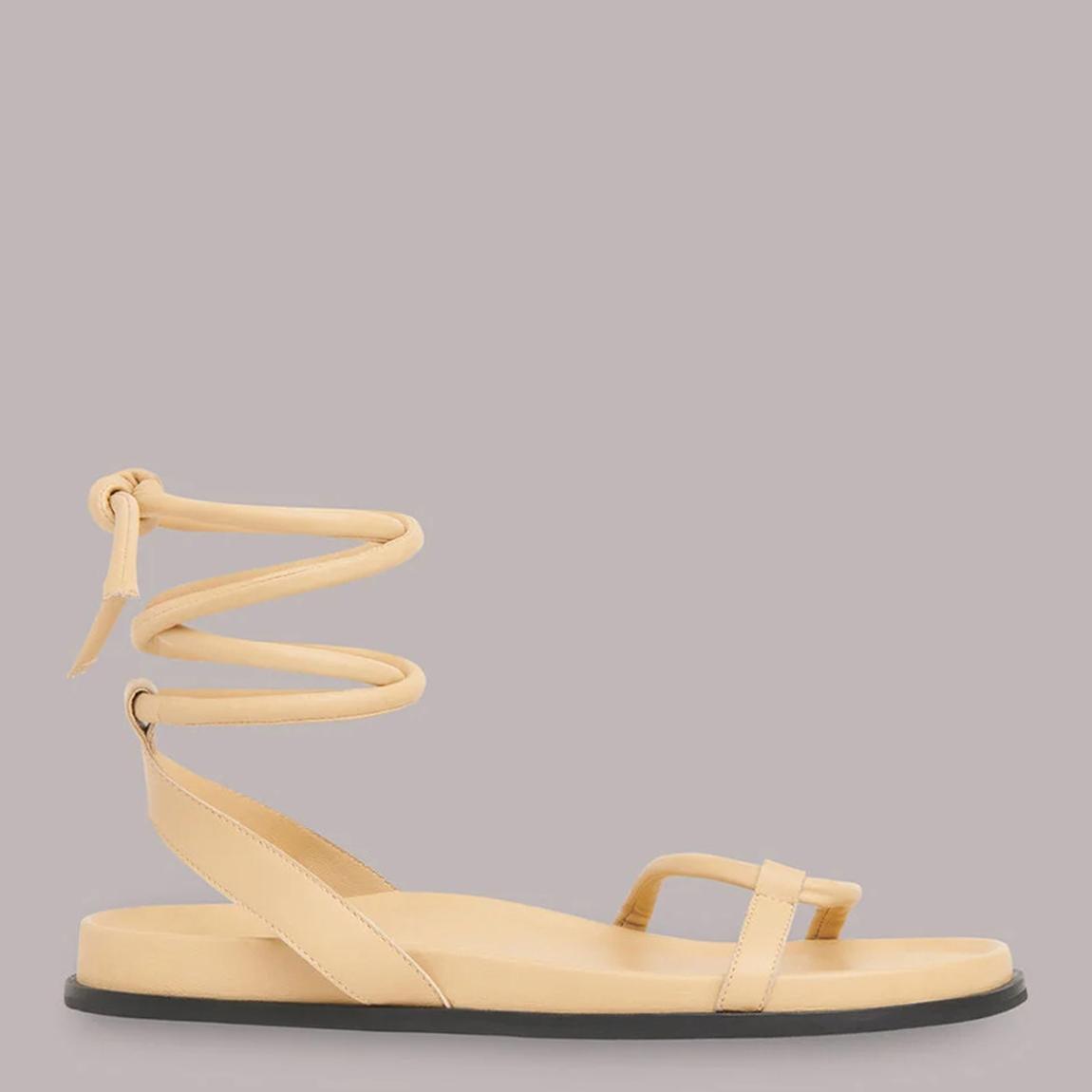 Camel Cleo Padded Strappy Leather Sandals main product photo
