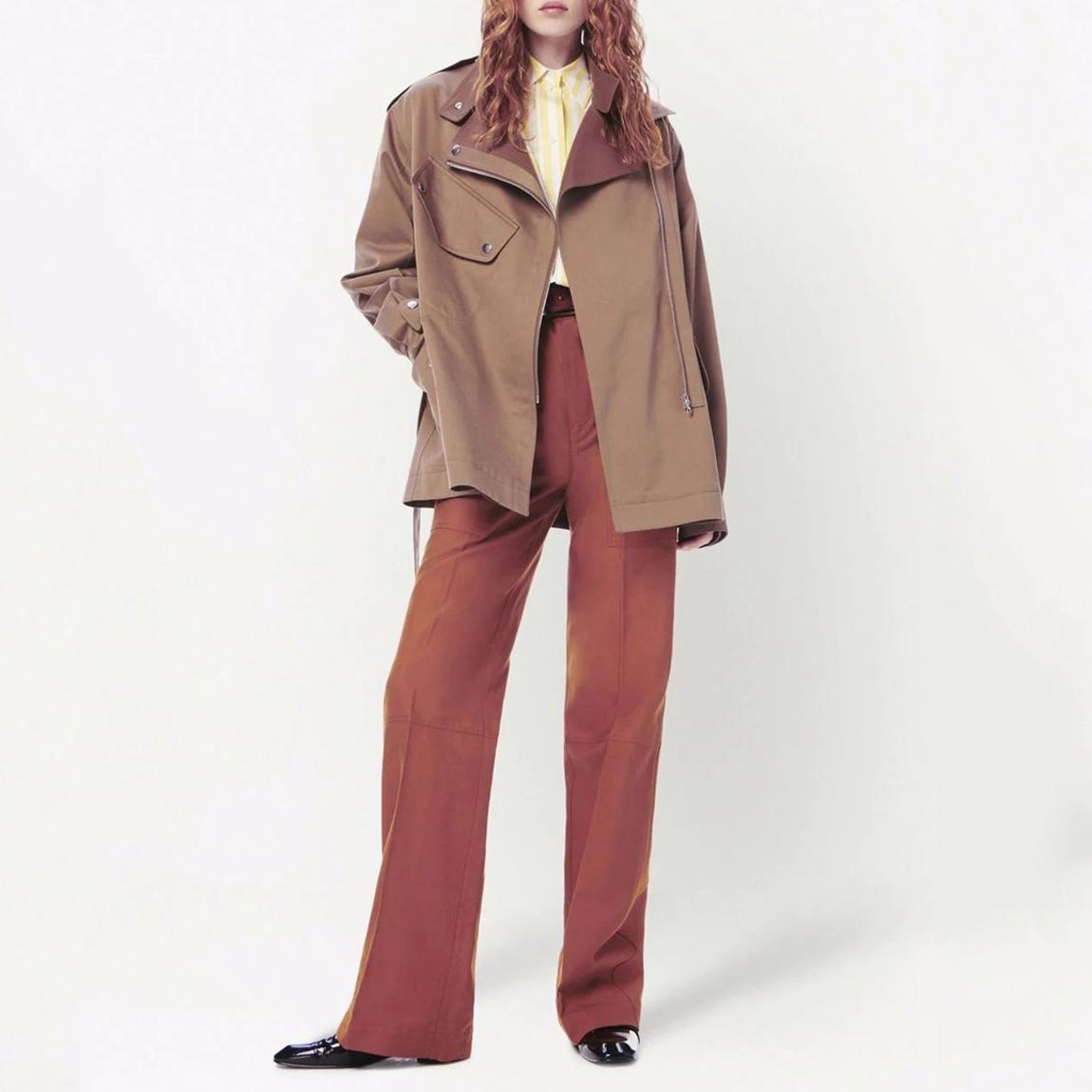 Beige Short Trench Jacket main product photo