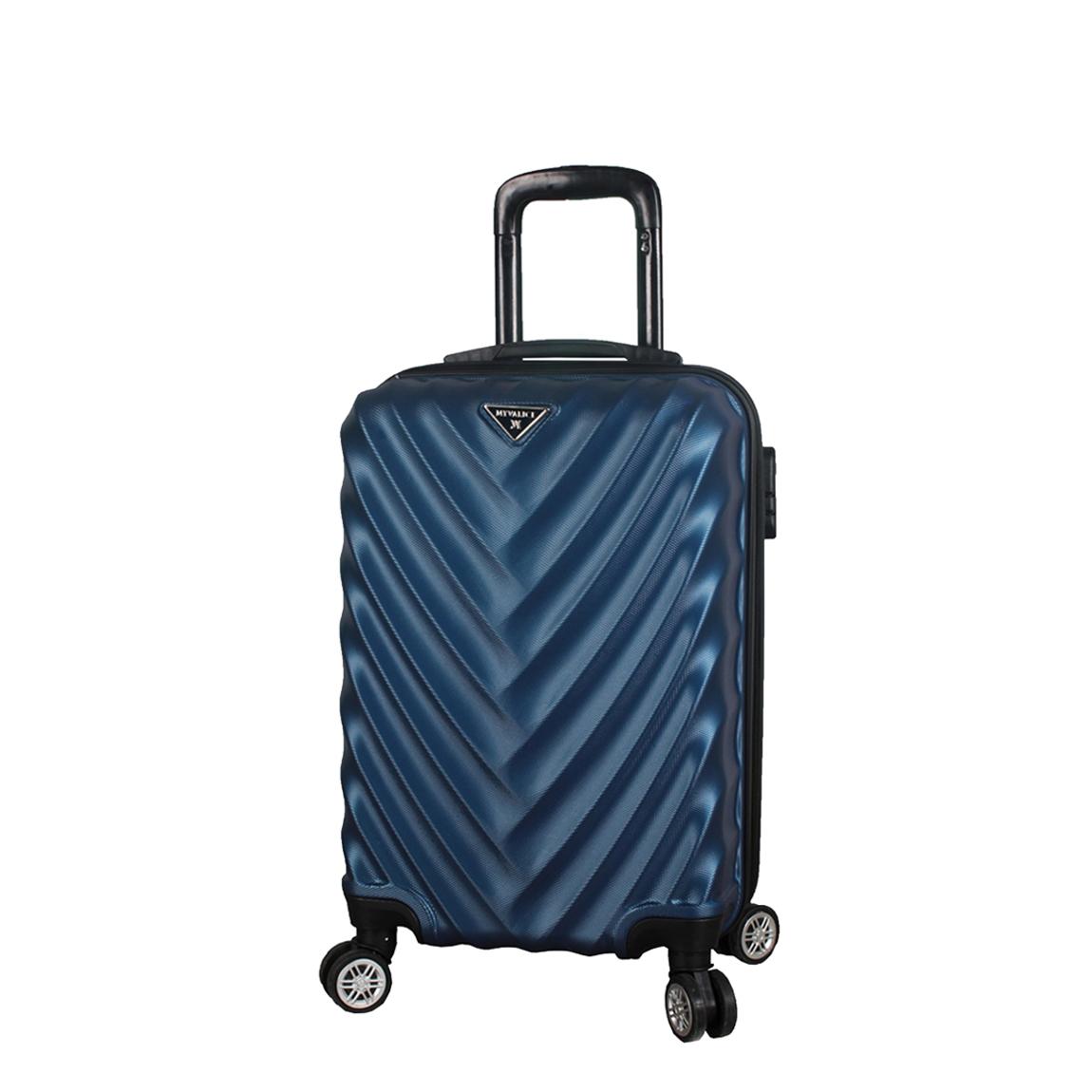 Cabin Dark Blue Directional Lined Suitcase main product photo