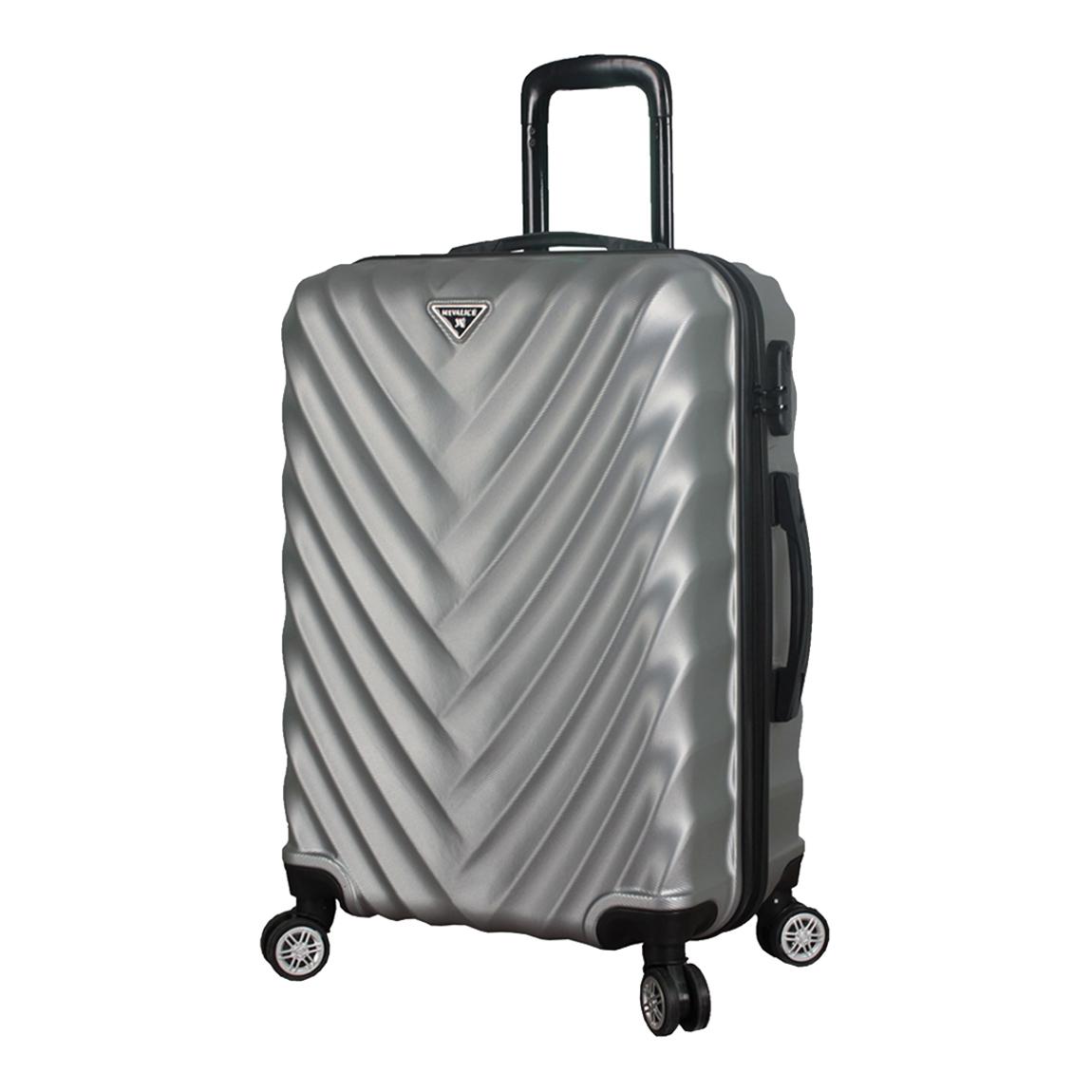 Medium Grey Directional Lined Suitcase main product photo
