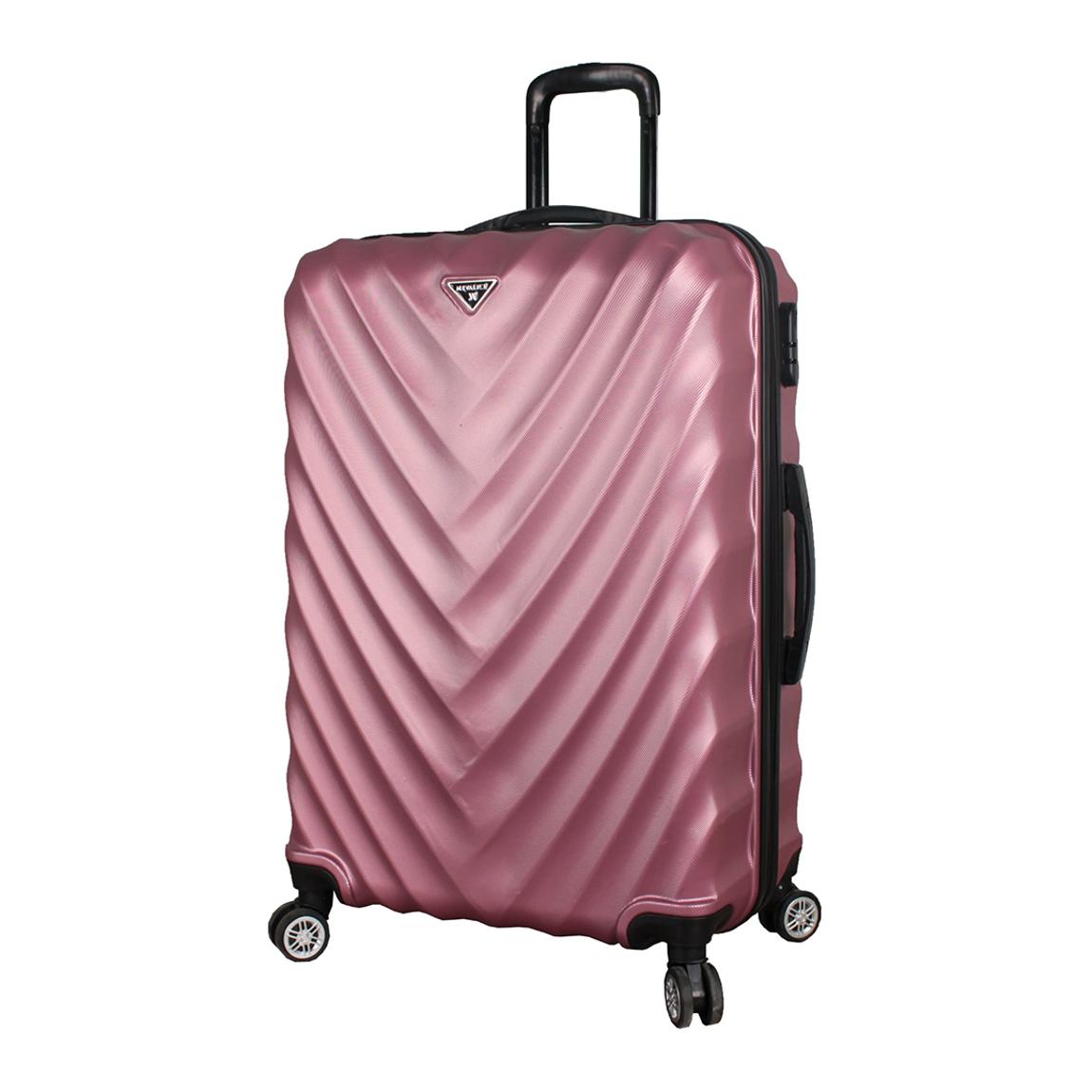 Large Rose Gold Directional Lined Suitcase main product photo