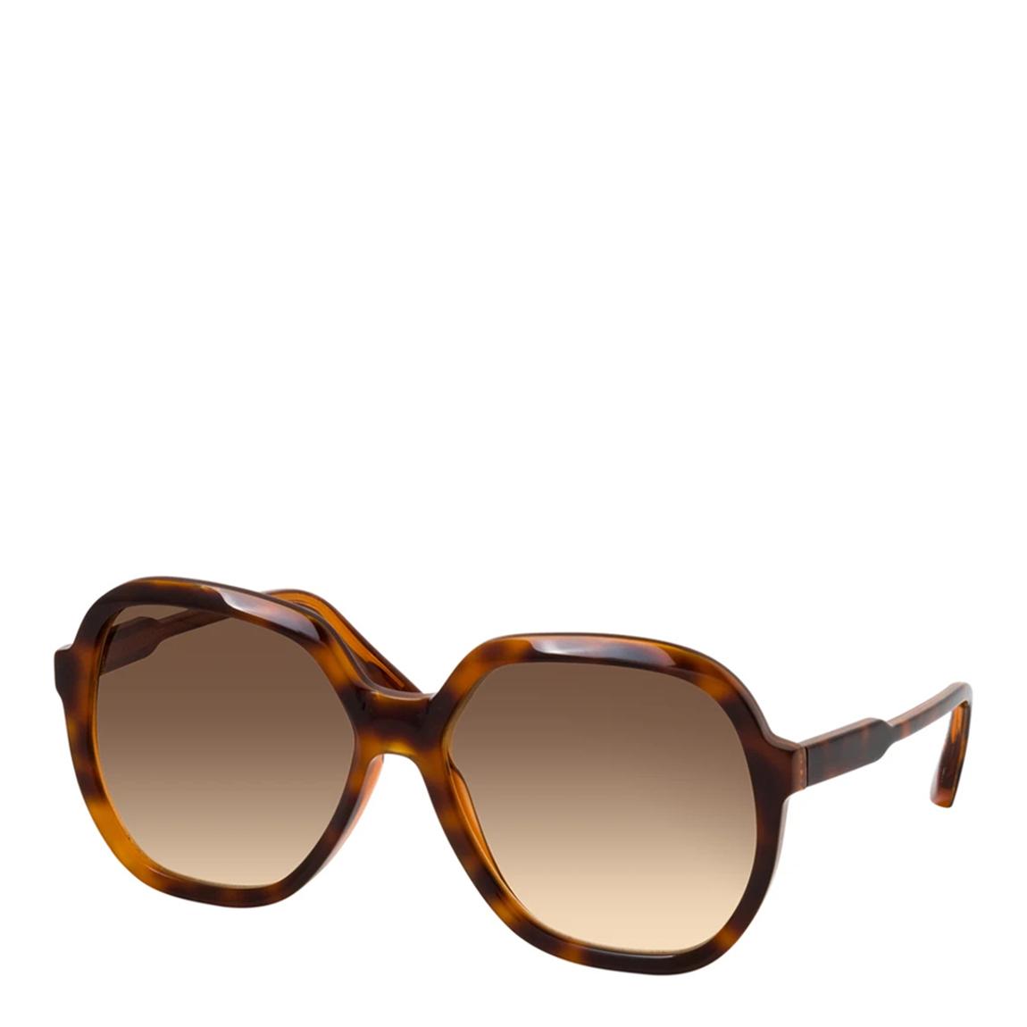 Women's Brown Tortoise Victoria Beckham 61mm main product photo
