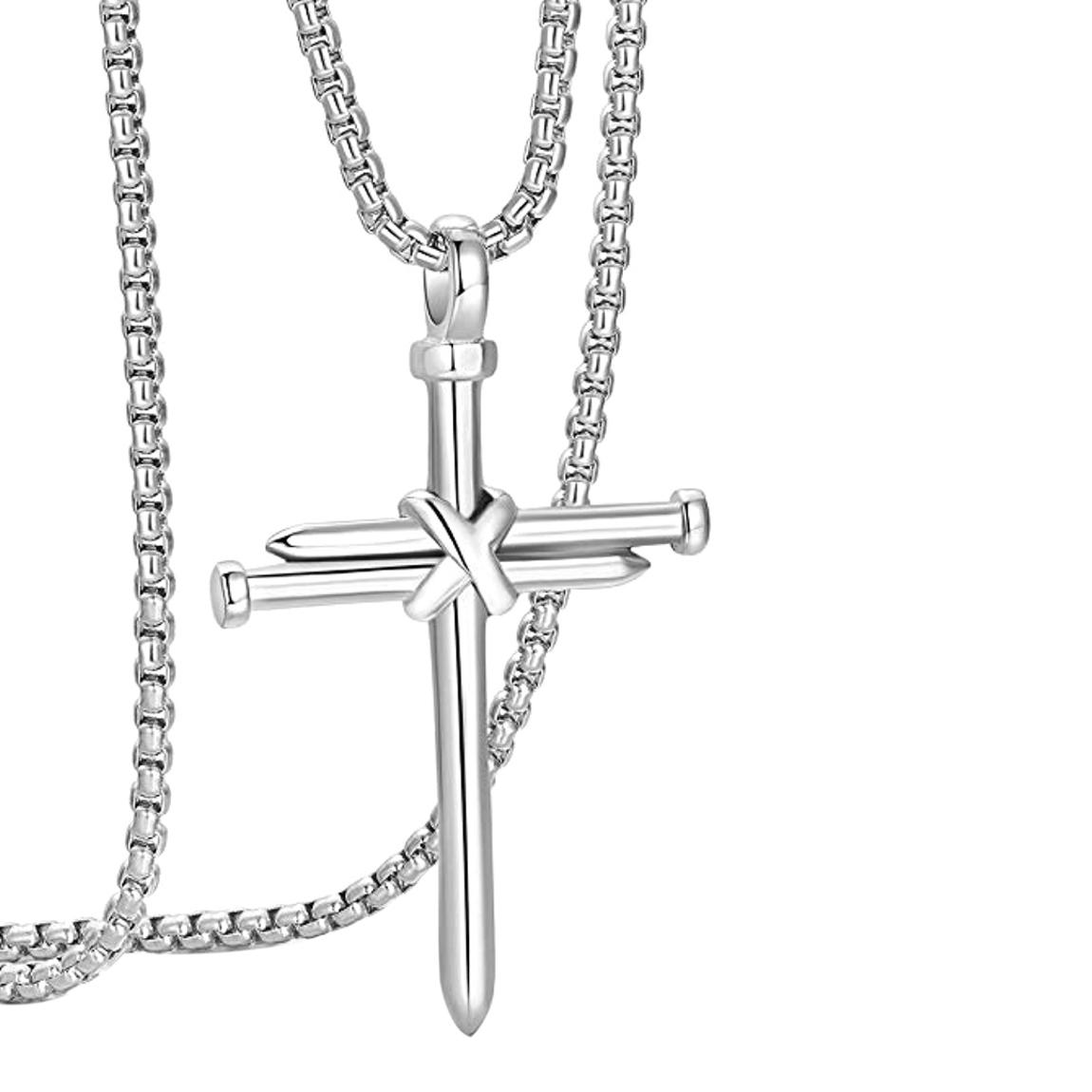 Silver Cross Necklace main product photo