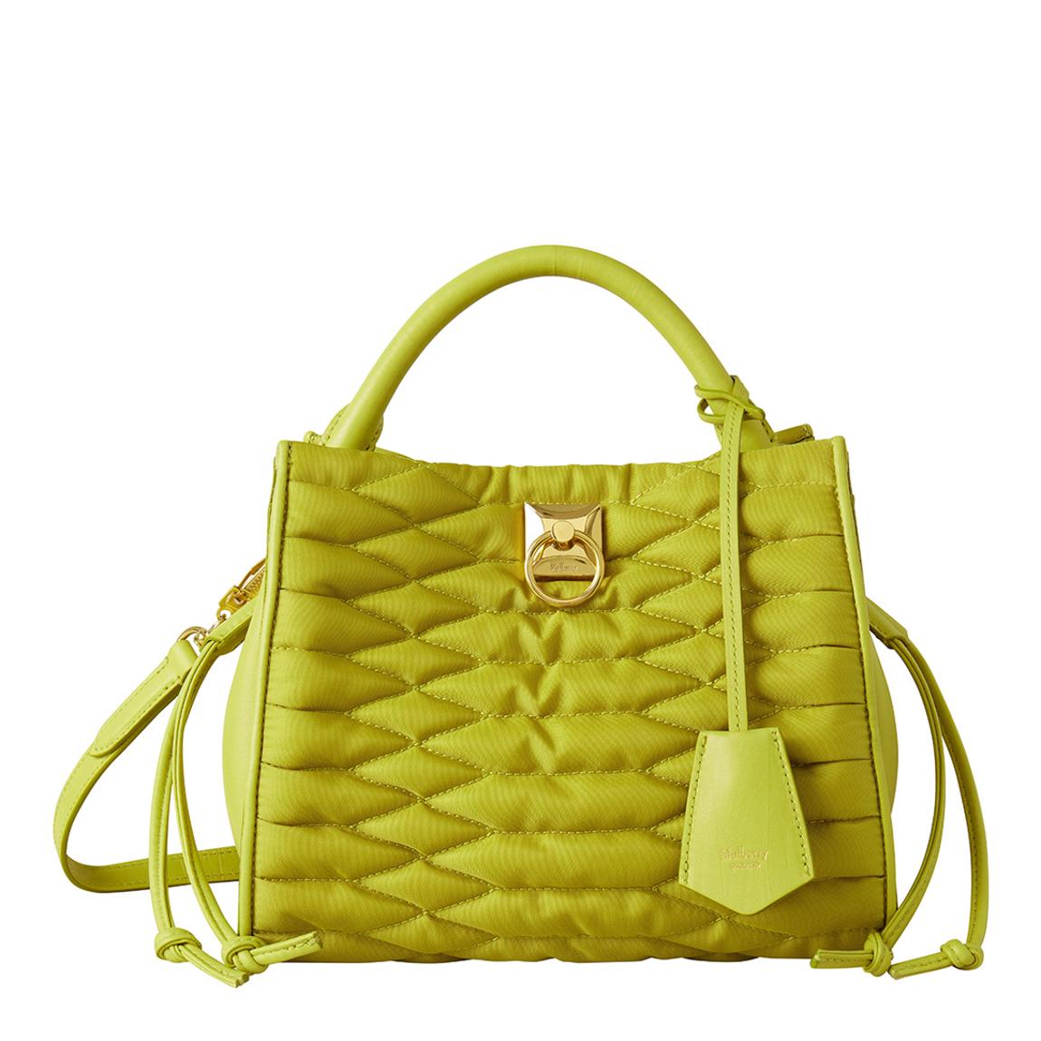 Meadow Green Iris Small Quilted Econyl Nylon Bag main product photo
