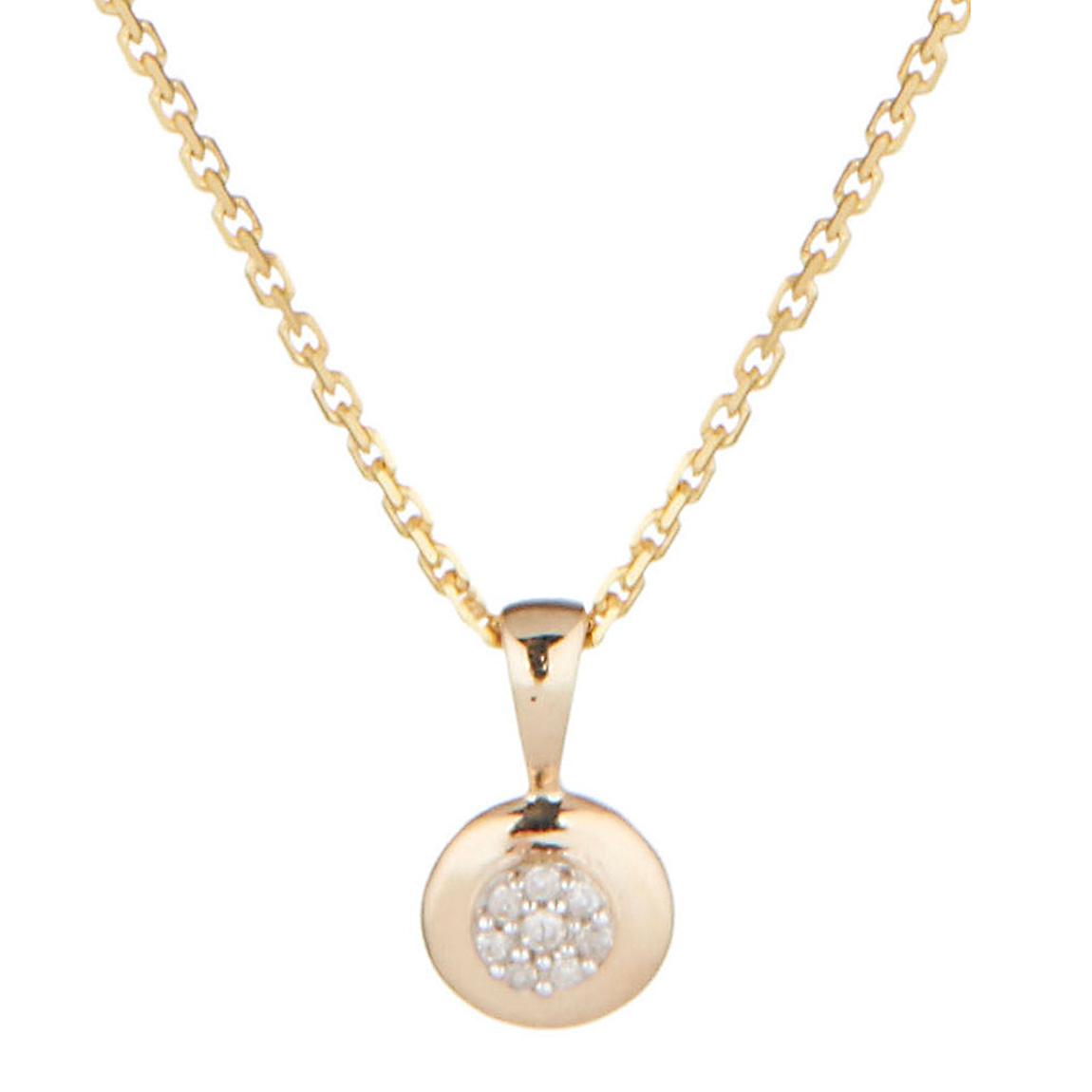 Gold '' Diamond Pendant Necklace main product photo