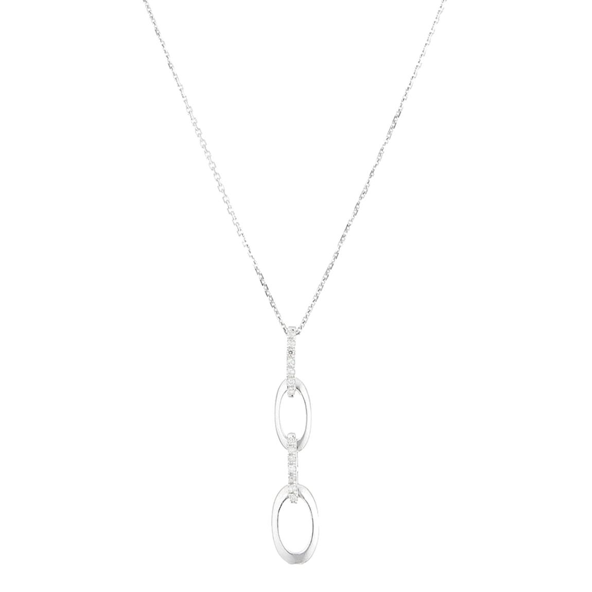 White Gold 'Bari' Diamond Pendant Necklace main product photo