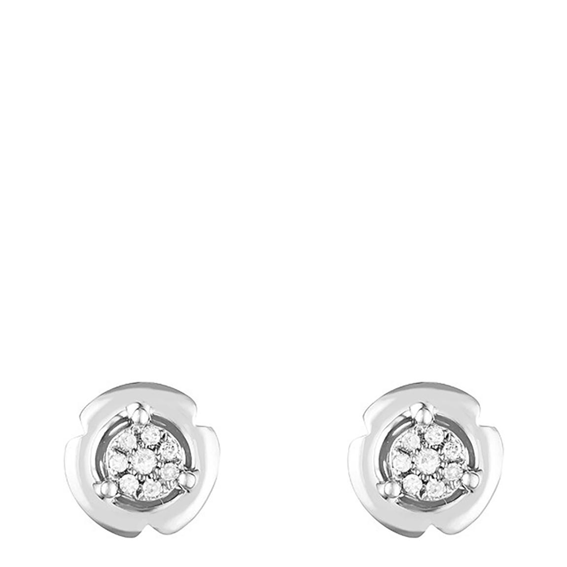 White Gold 'Round & Round' Diamond Earrings main product photo