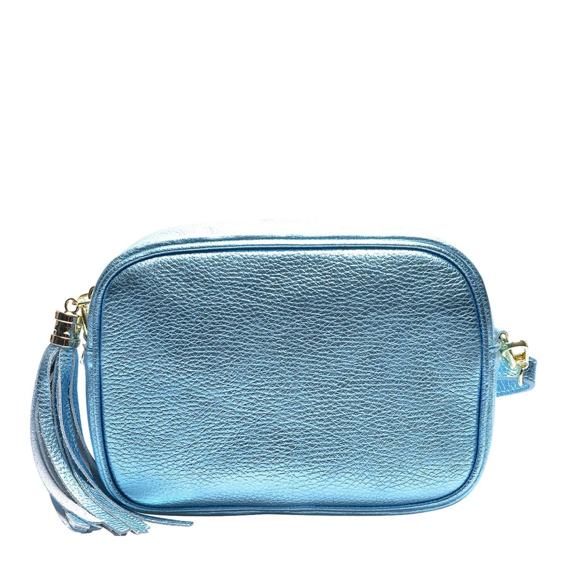Blue Leather Crossbody Bag main product photo
