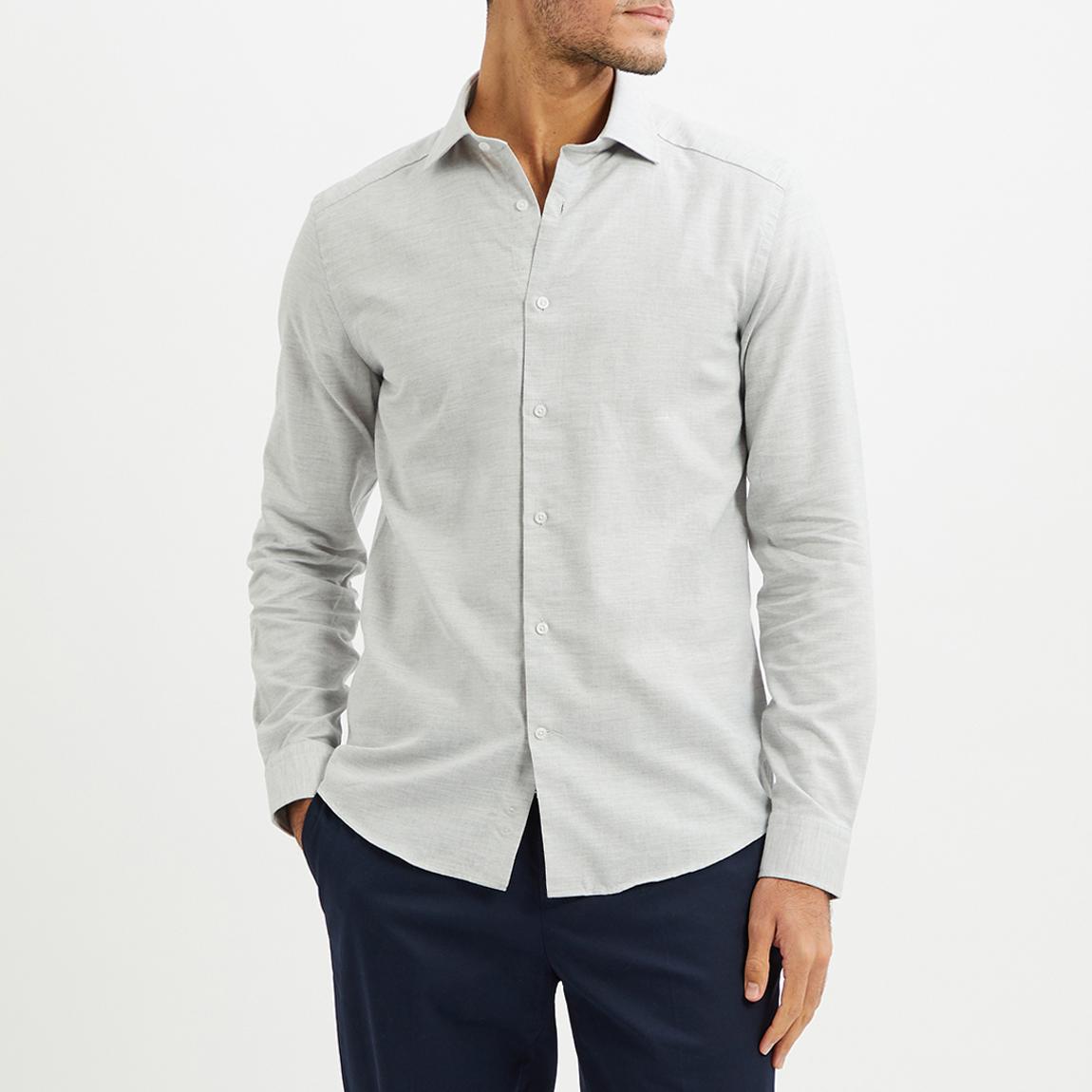 Soft Grey Zetterberg Casual Cotton Shirt main product photo