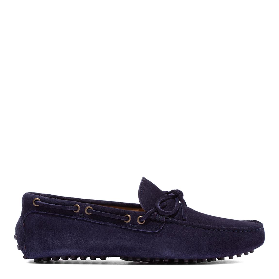 Navy Toledo Suede Moccassins main product photo