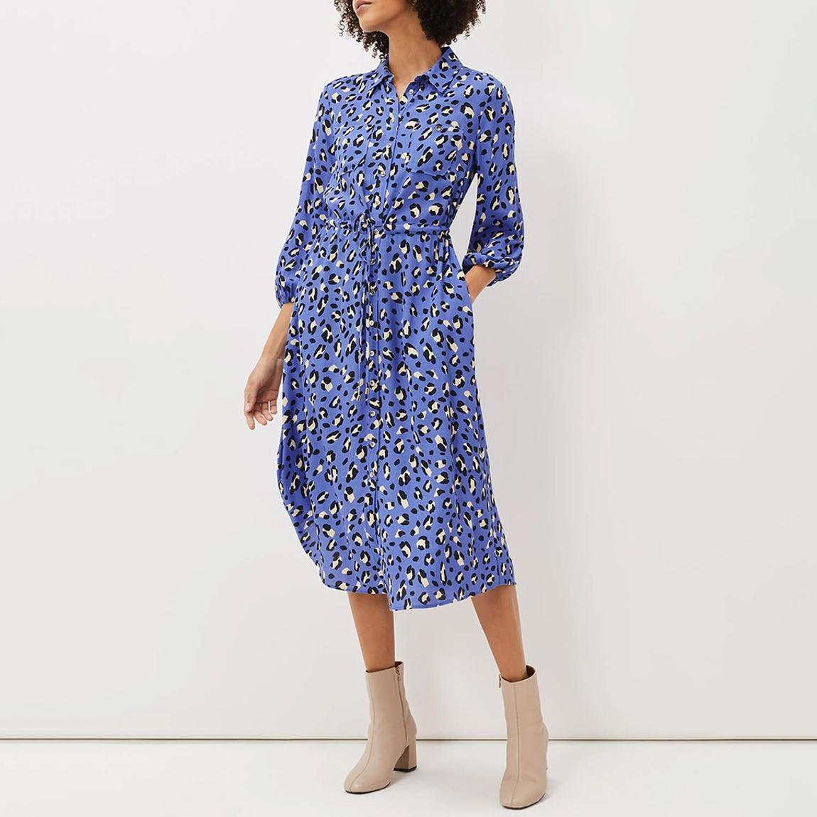 Blue Leopard Tana Leopard Midi Dress main product photo