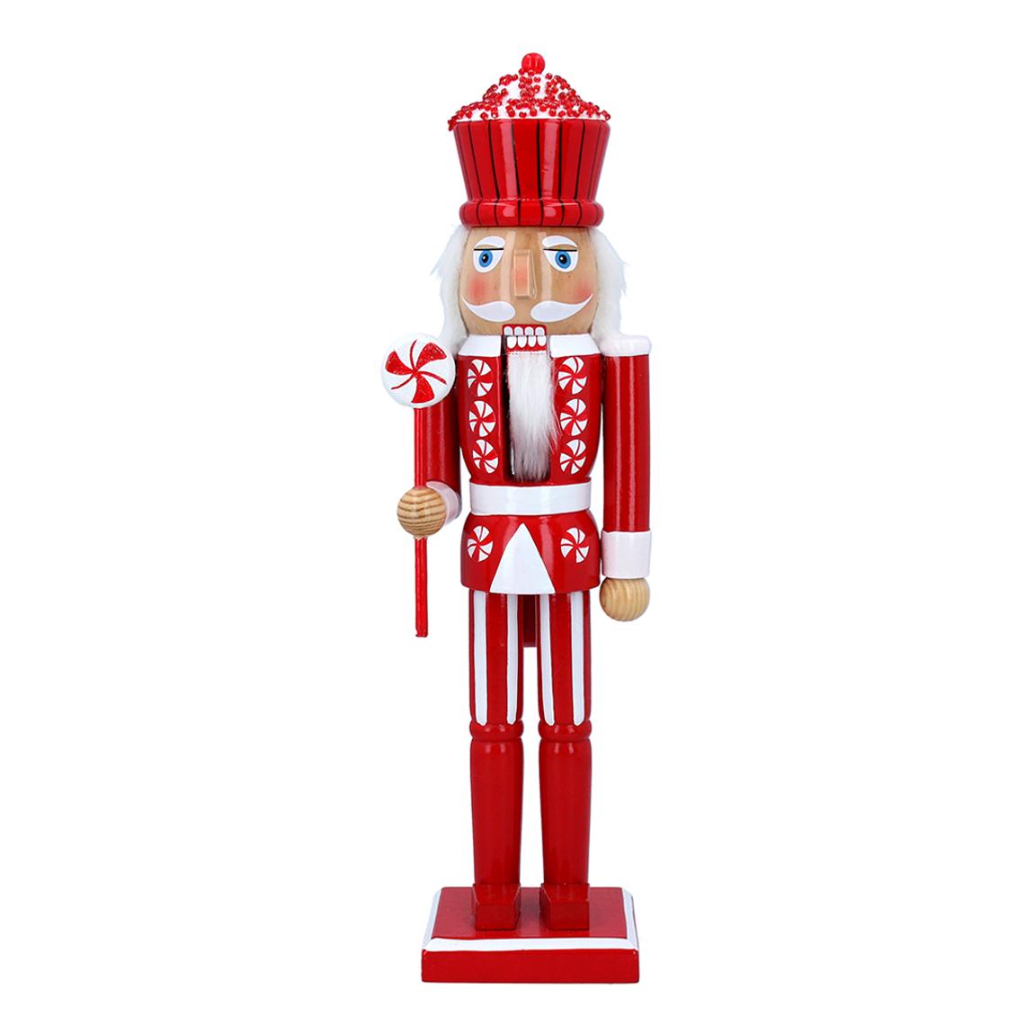 Red/White Wood Nutcracker Ornament main product photo