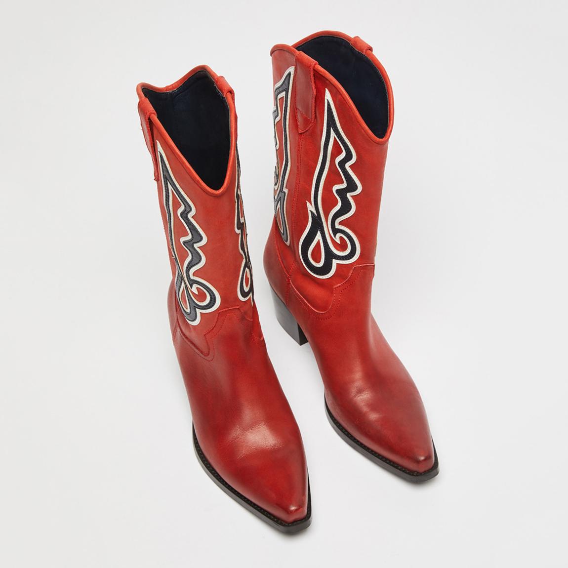 Red Cowboy Leather Boot main product photo